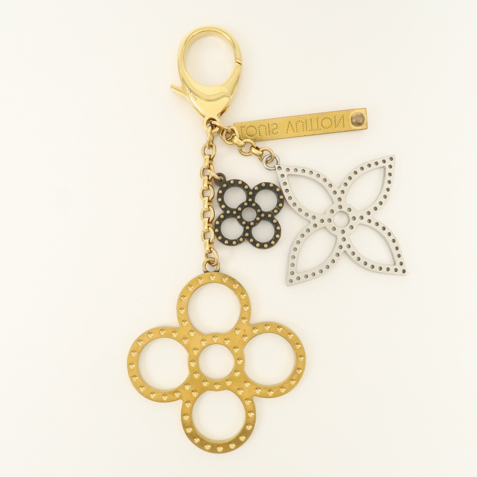 Louis Vuitton Metal Bijoux Sac Tapage Bag Charm Gold Silver M65090 Used