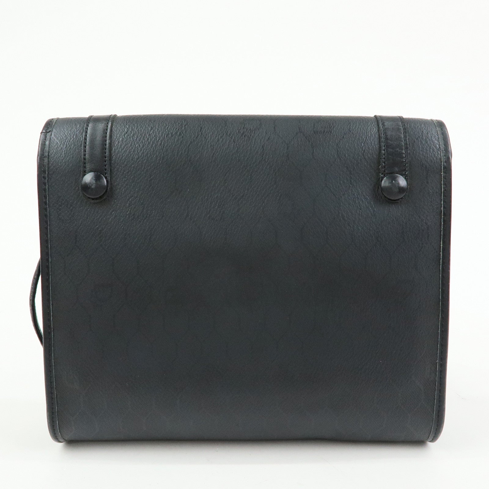 Christian Dior Honeycomb PVC Leather Shoulder Crossbody Bag Black