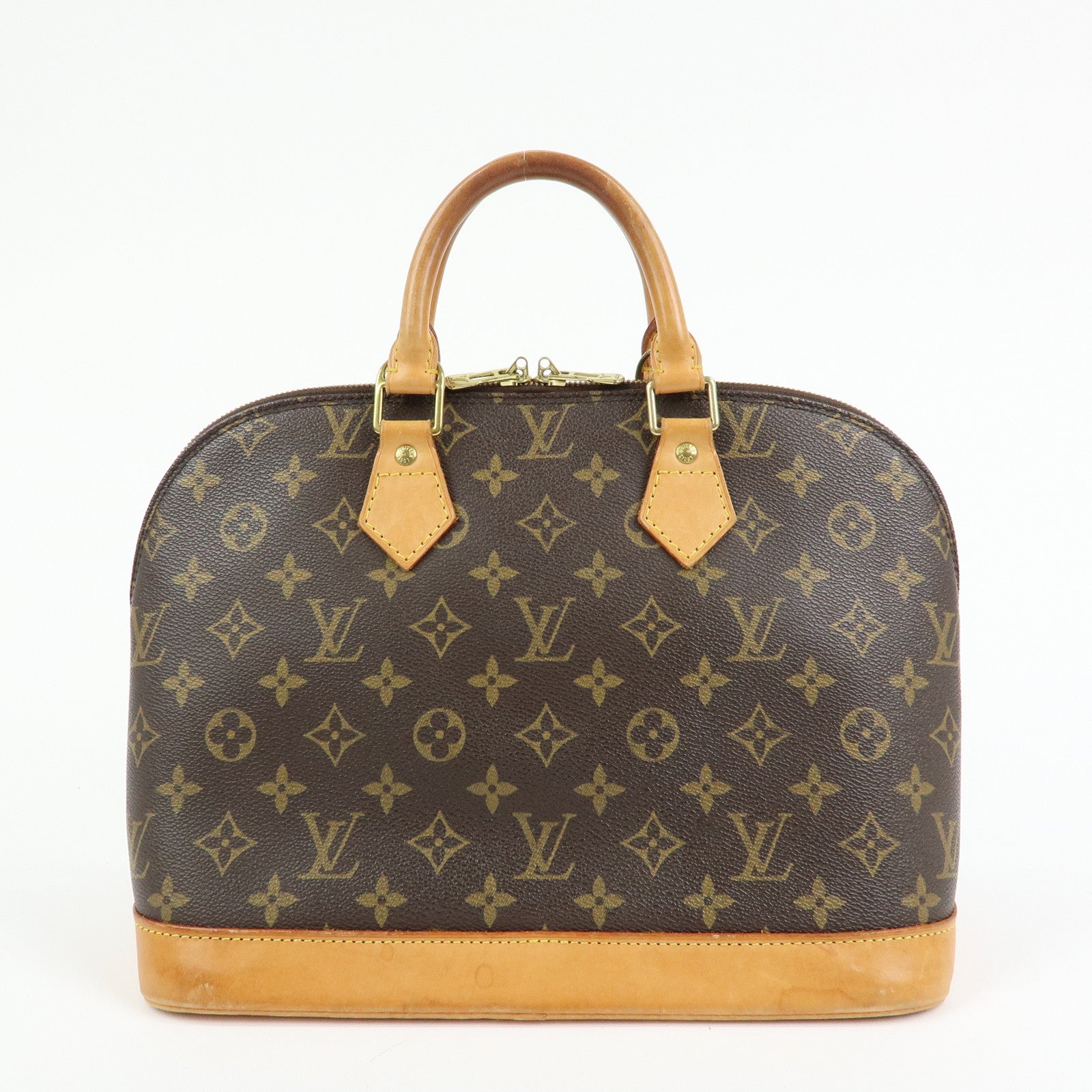 Louis Vuitton Monogram Alma Hand Bag Brown M51130