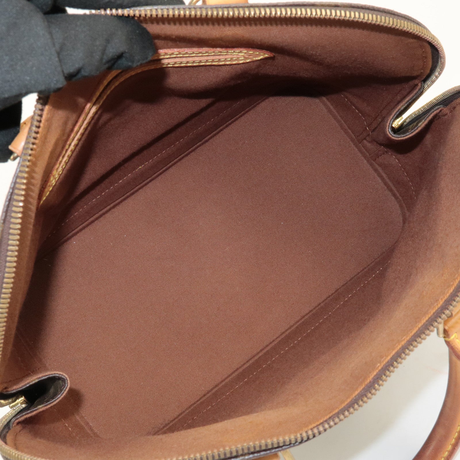 Louis Vuitton Monogram Alma Hand Bag Brown M51130 Used