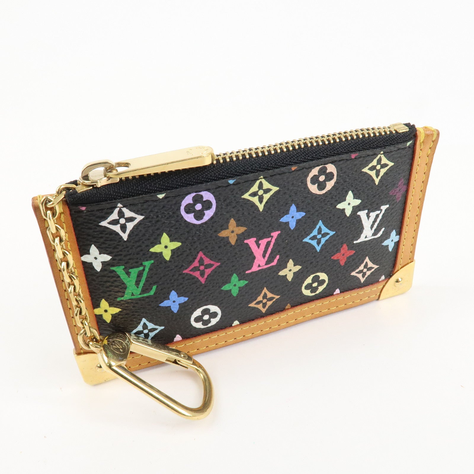 Louis Vuitton Monogram Multicolor Pochette Cles Noir M92654 Used