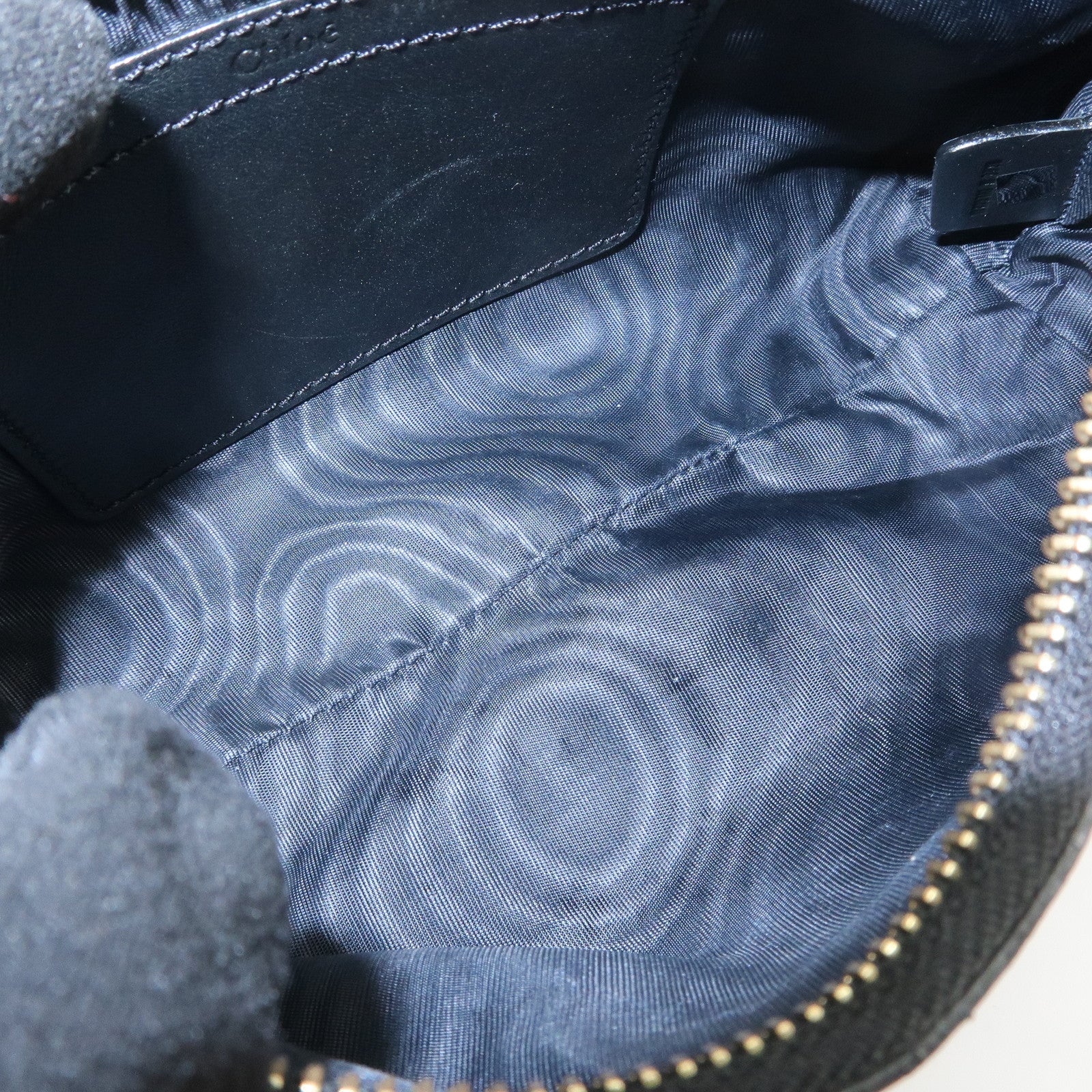 Chloe Victoria Leather 2Way Bag Hand Bag Shoulder Bag Black