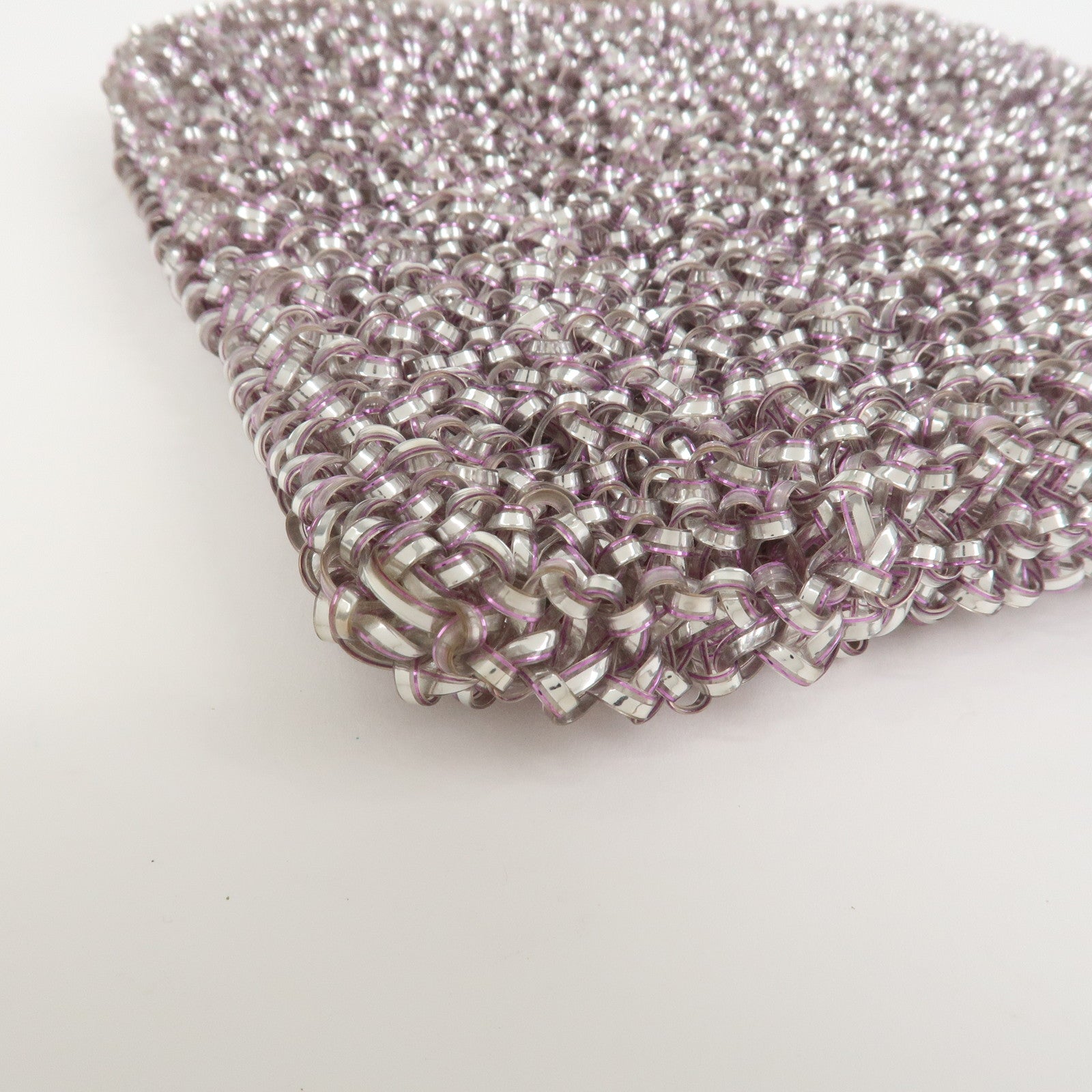 ANTEPRIMA PVC Wire Rhinestone Hand Bag Ribbon Pink