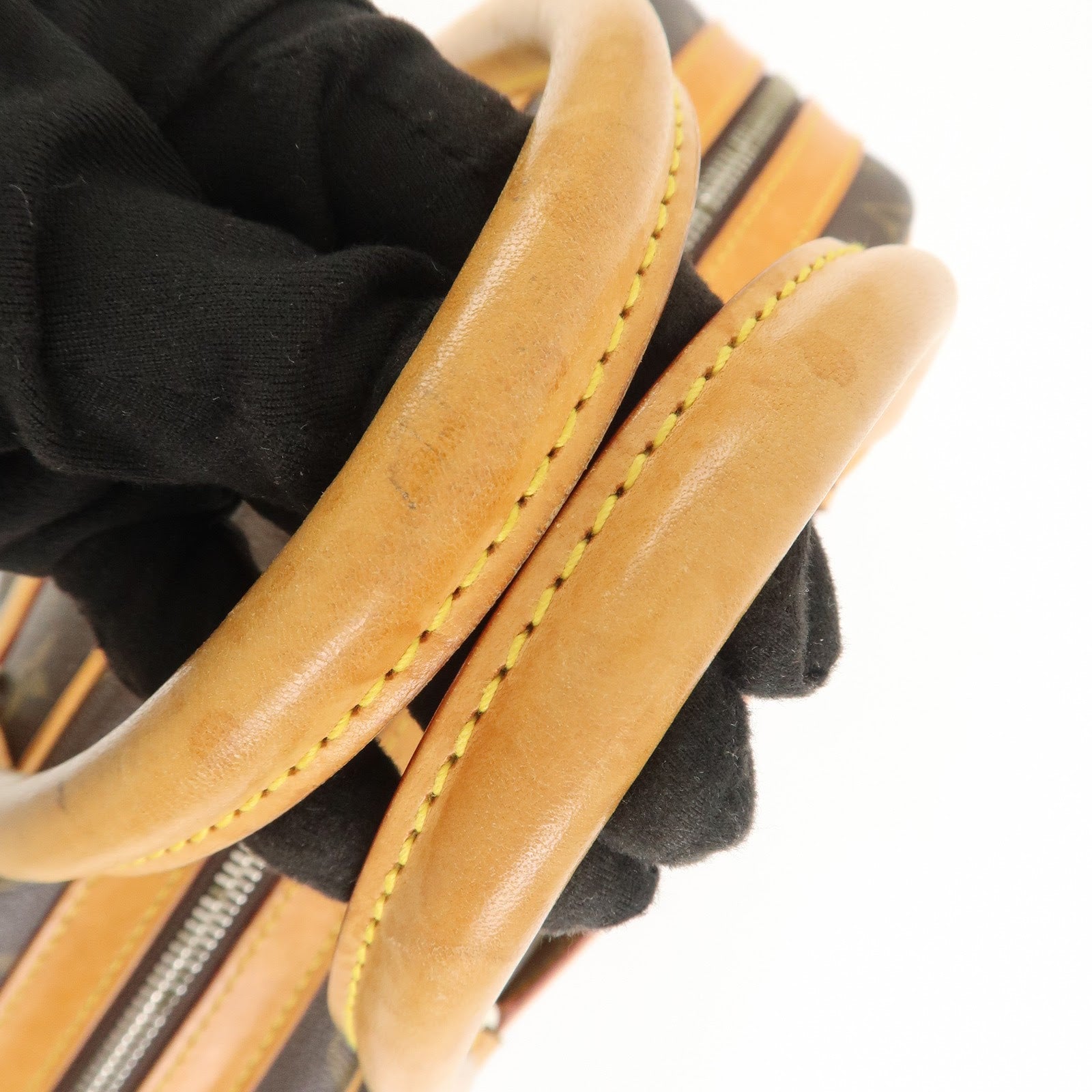 Louis Vuitton Monogram Mitsy Handbag Boston Bag Brown M40058