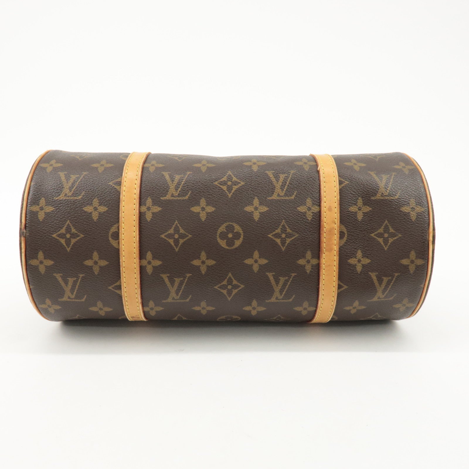 Louis Vuitton Monogram Papillon 30 Hand Bag New Style Brown M51385 Used