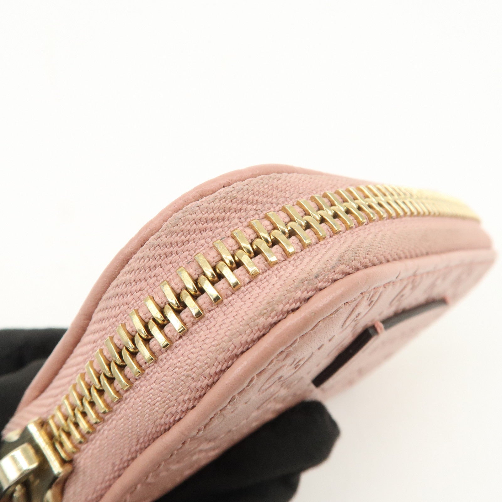 GUCCI Micro Guccissima Leather Coin Case Coin Purse Pink 449896