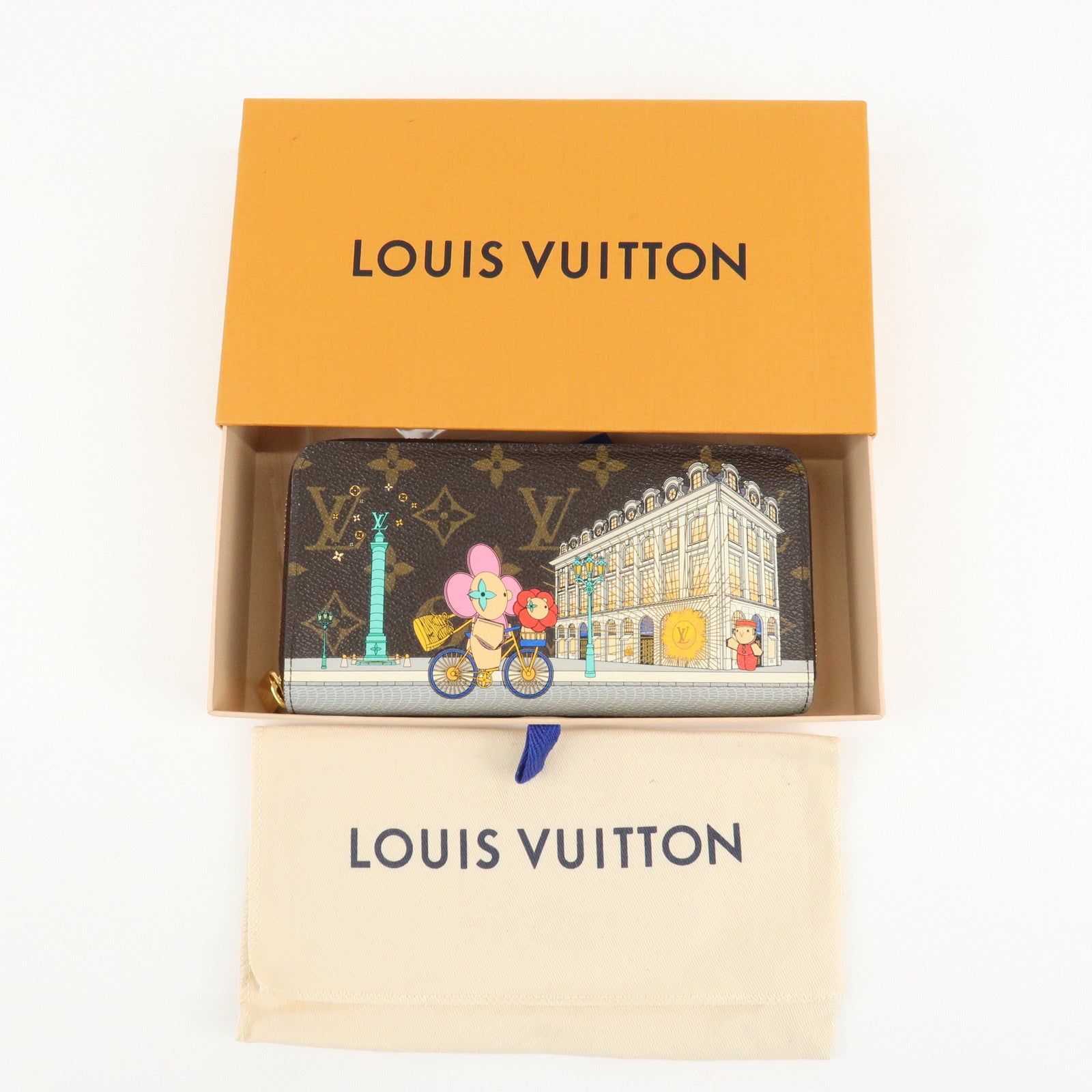 Louis Vuitton Monogram Vivienne Zippy Long Wallet Brown M81544 Used