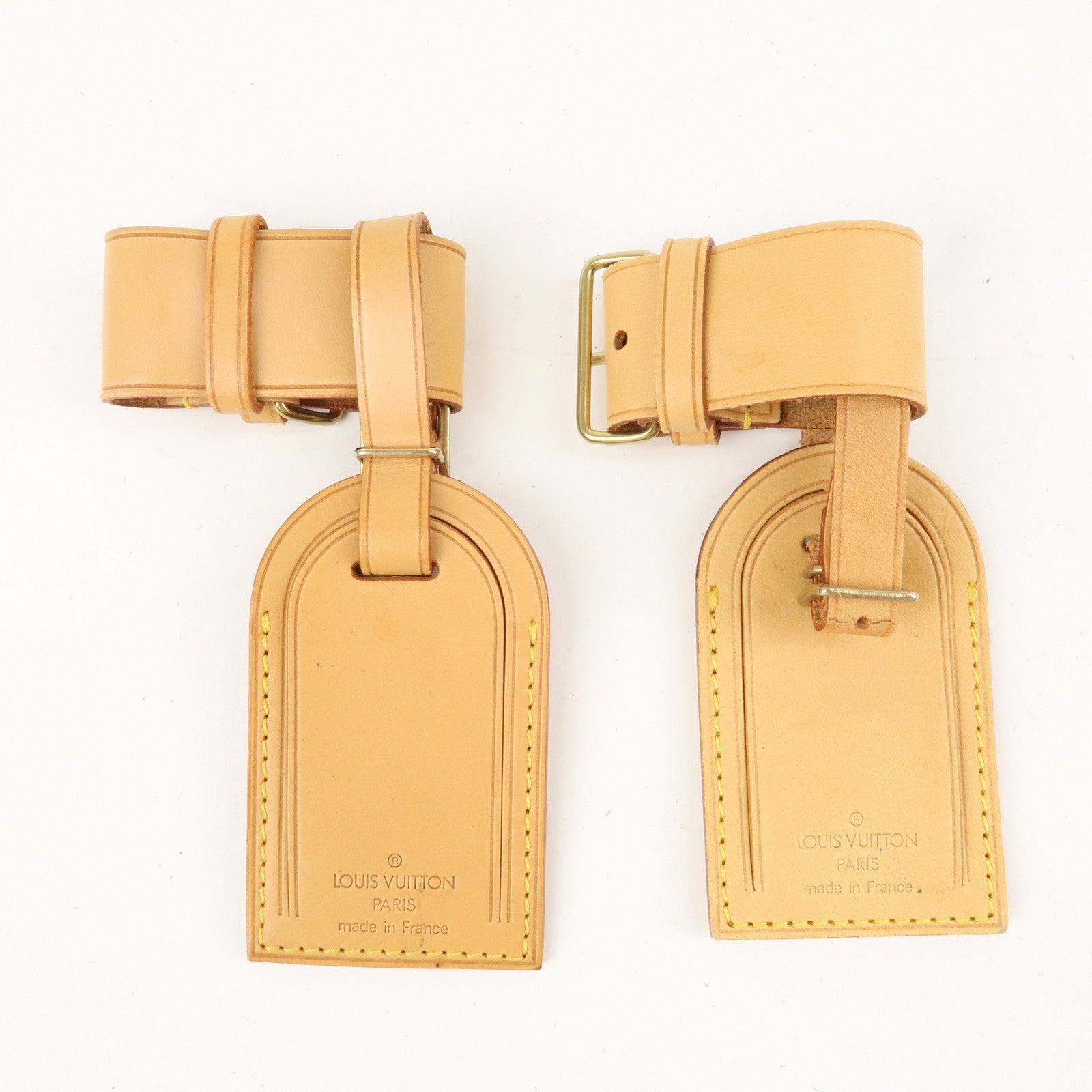 Louis Vuitton Set of 10 Nume Leather Name Tag & Poignet Natural Used