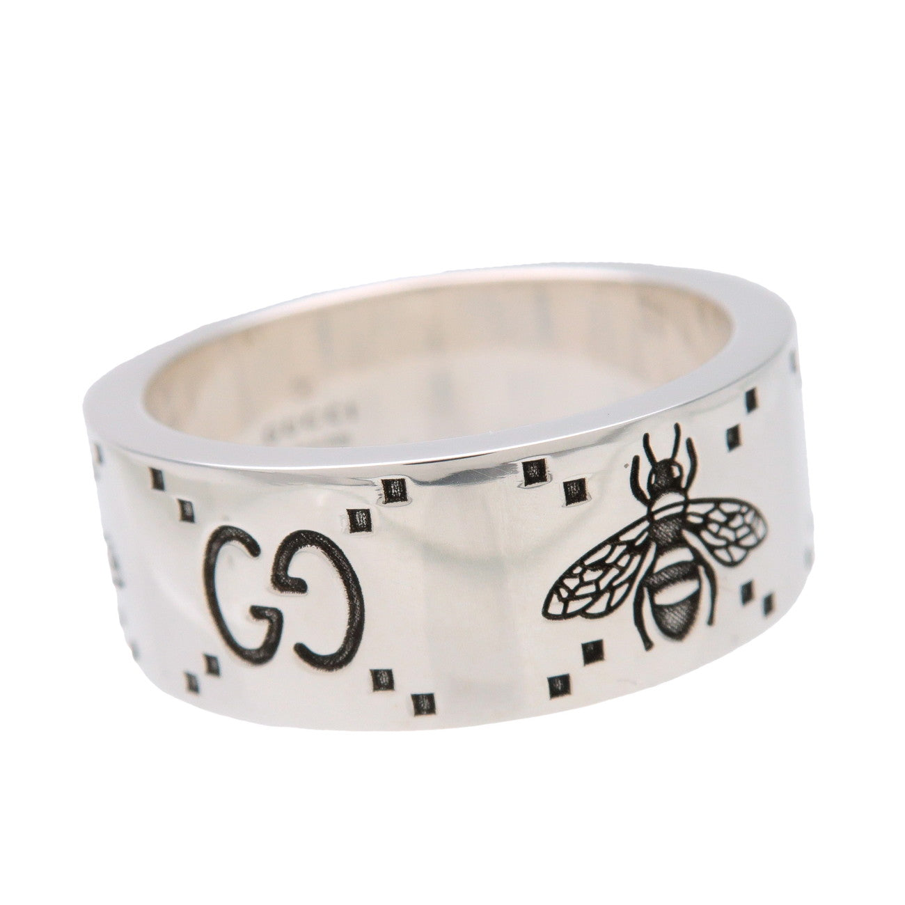 GUCCI GG & Bee Ring SV925 Silver #24 US10.5 EU63 HK24