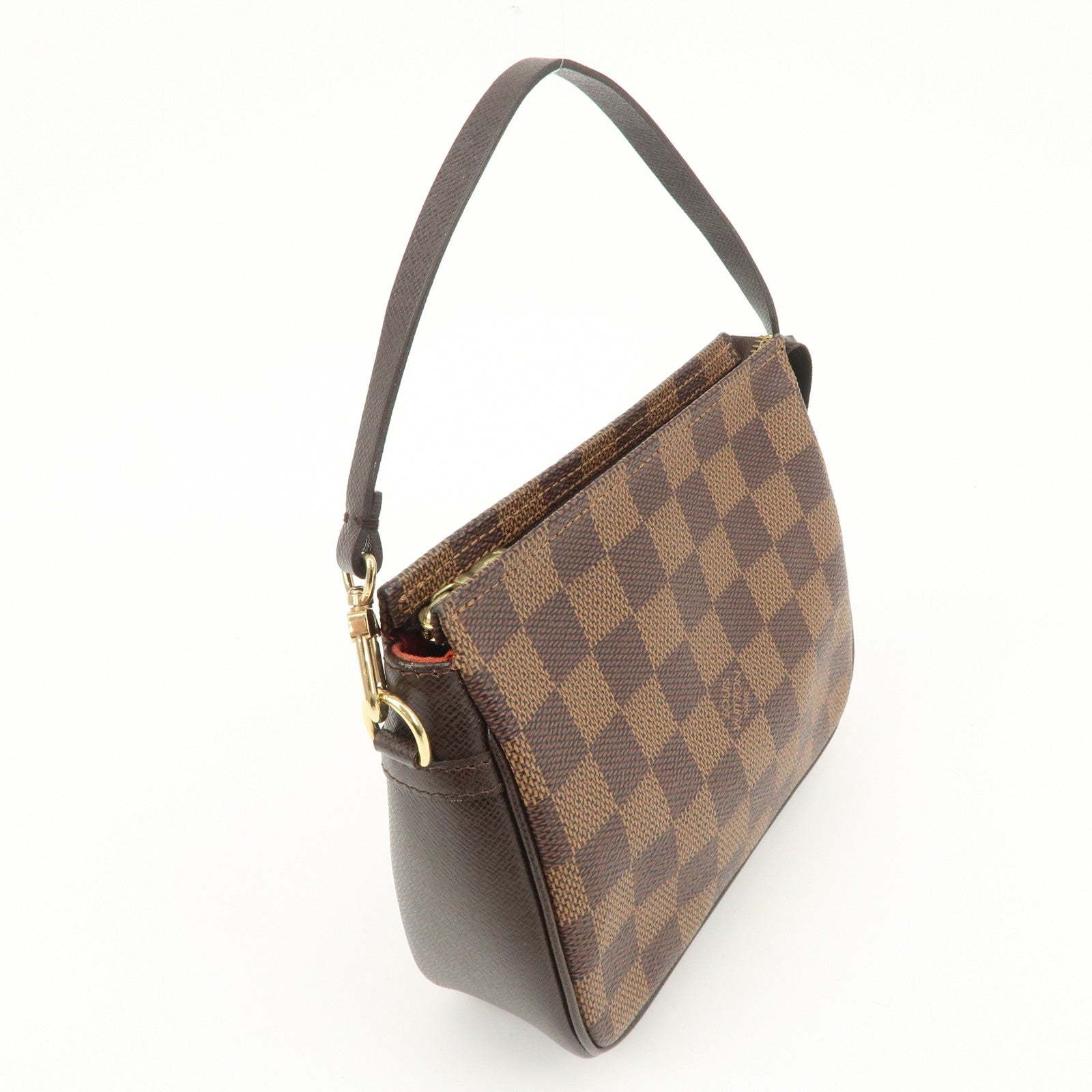 Louis Vuitton Damier Trousse Makeup Accessory Pouch Brown N51982 Used