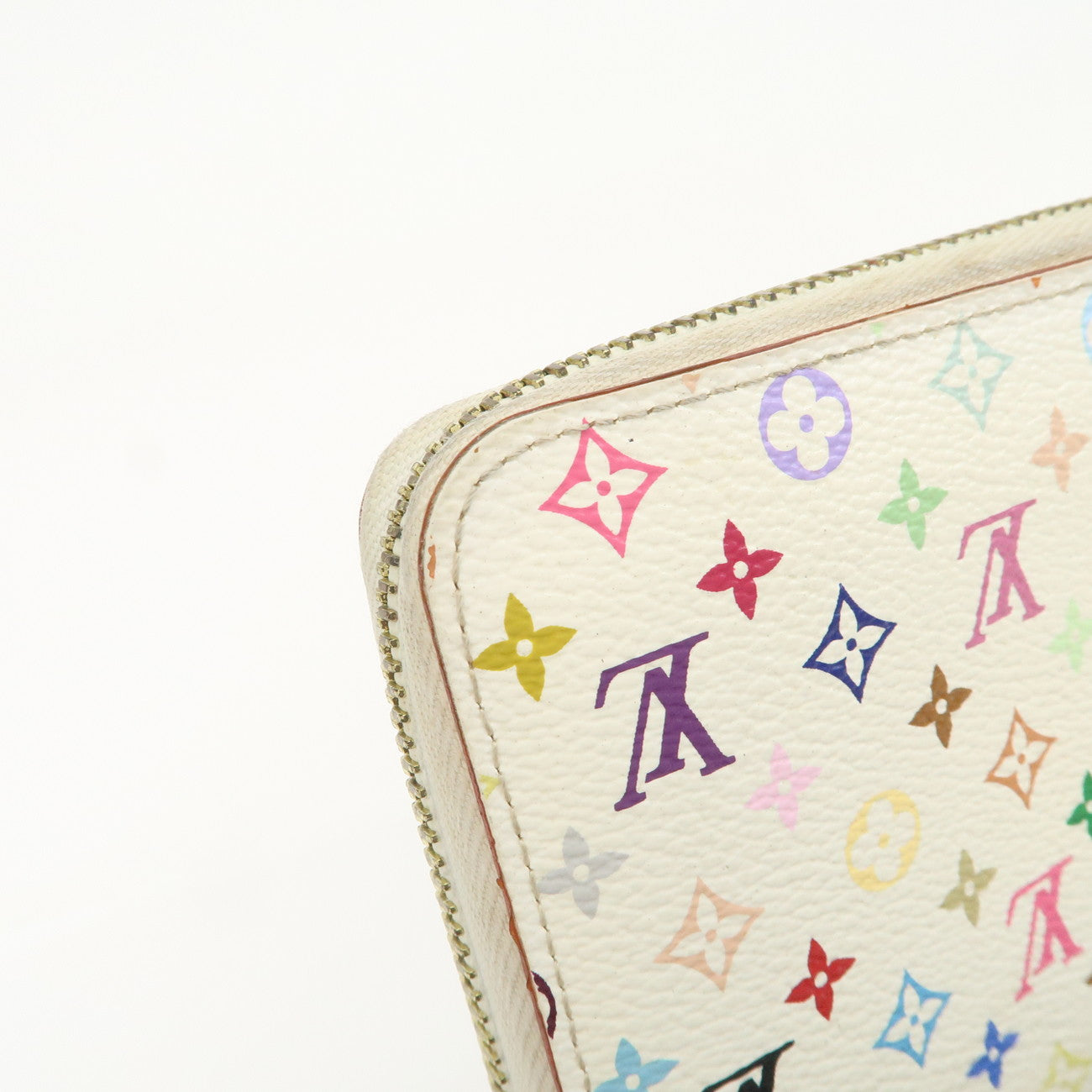 Louis Vuitton Monogram Multicolor Zippy Long Wallet Blanc M60241