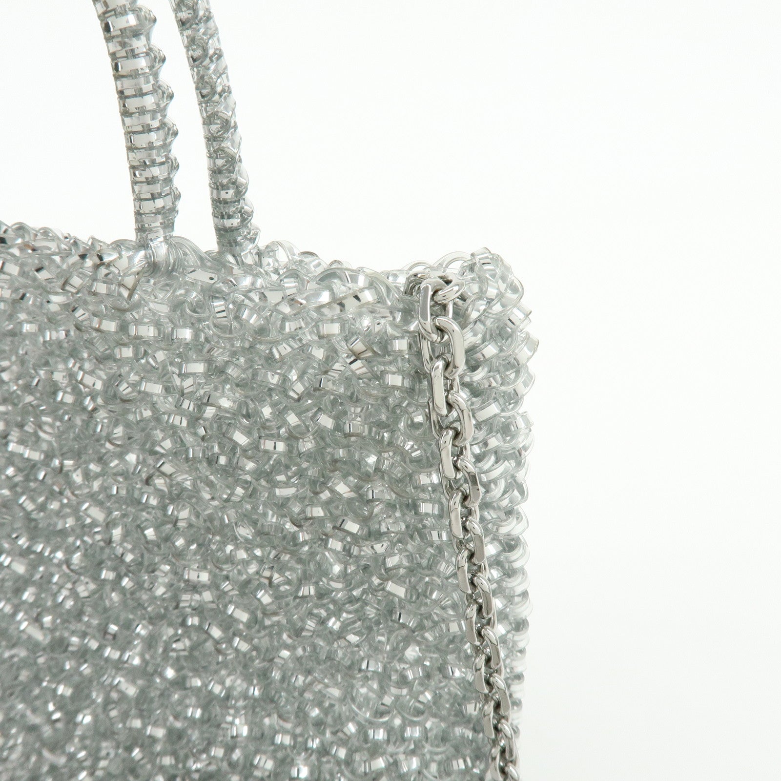 ANTEPRIMA PVC 2Way Bag Hand Bag Shoulder Bag Silver