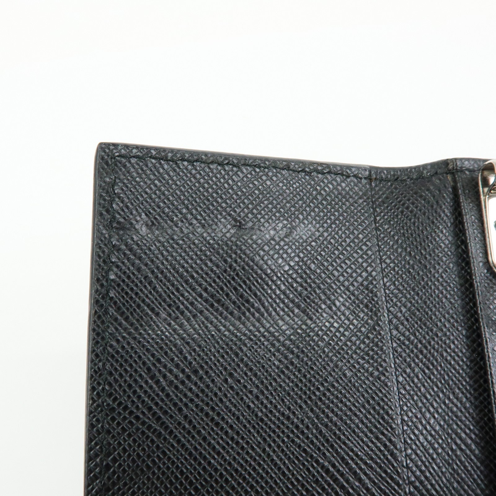 PRADA Saffiano Leather 6 Ring Key Case Key Holder Black 2PG222