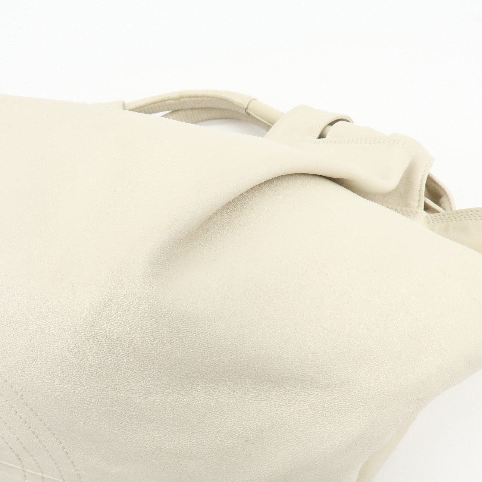 LOEWE Anagram Nappa Aire Leather Hand Bag Tote Bag Ivory