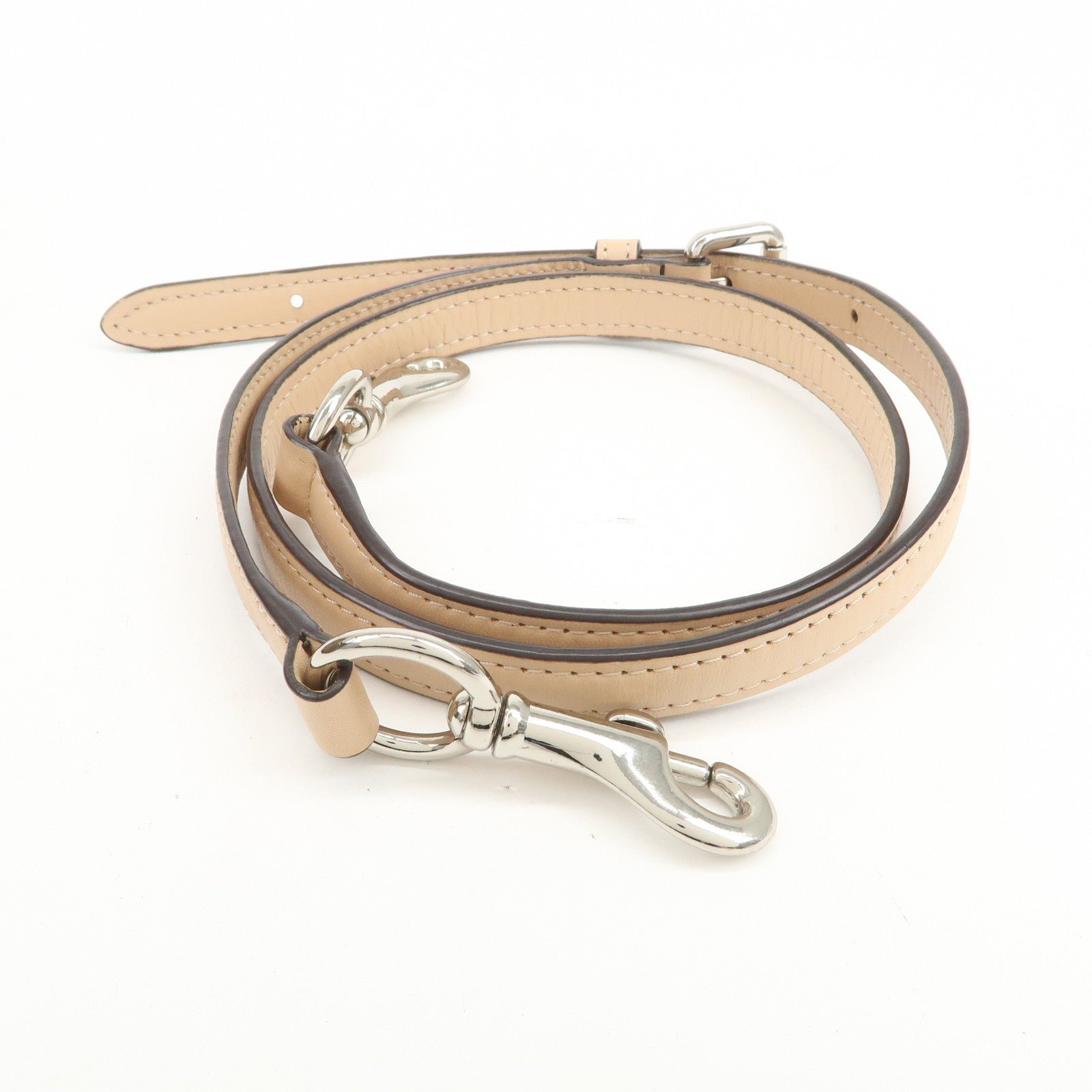 COACH Signature PVC Patent Leather 2Way Shoulder Bag Hand Bag Beige