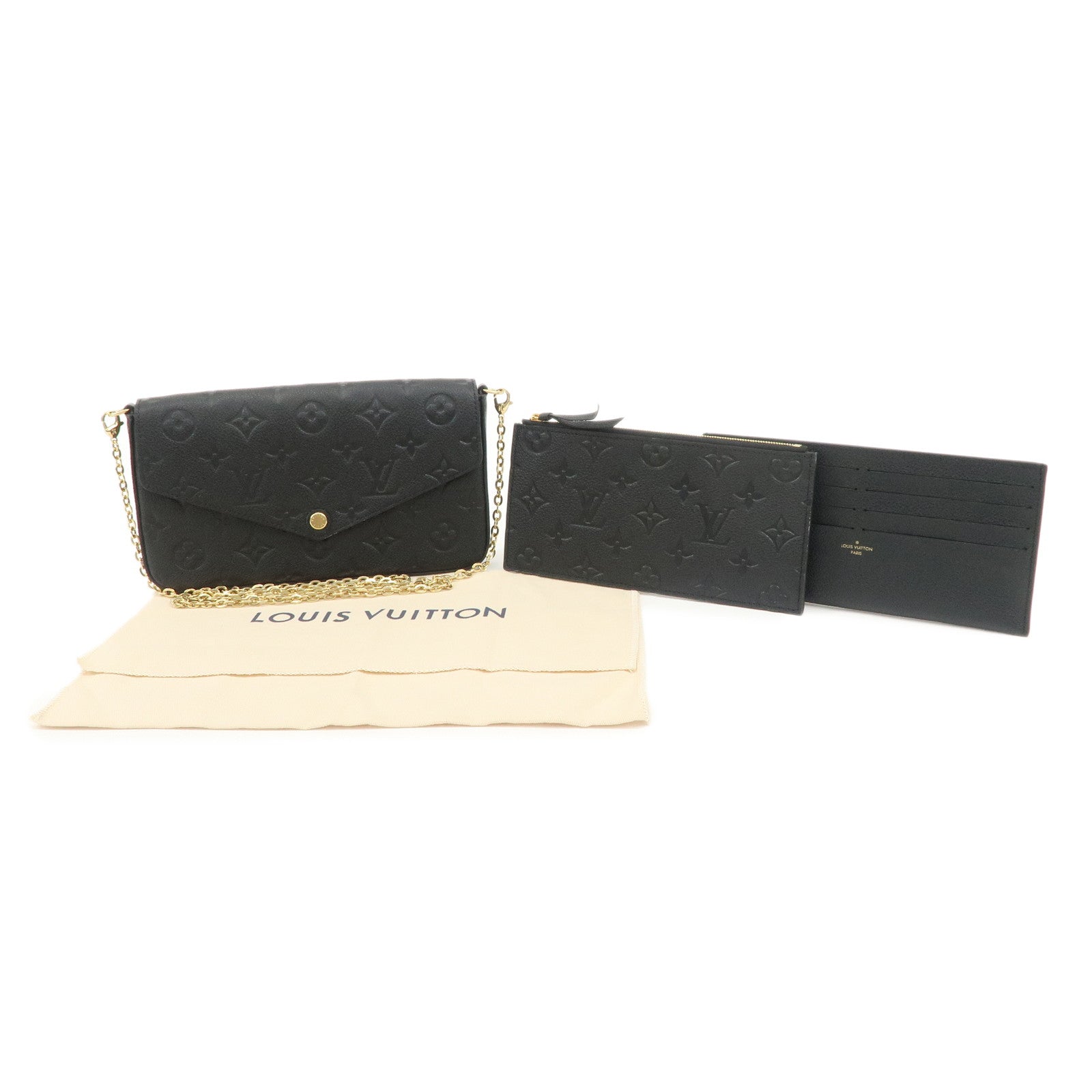 Louis Vuitton Monogram Empreinte Pochette Felicie Noir M82477