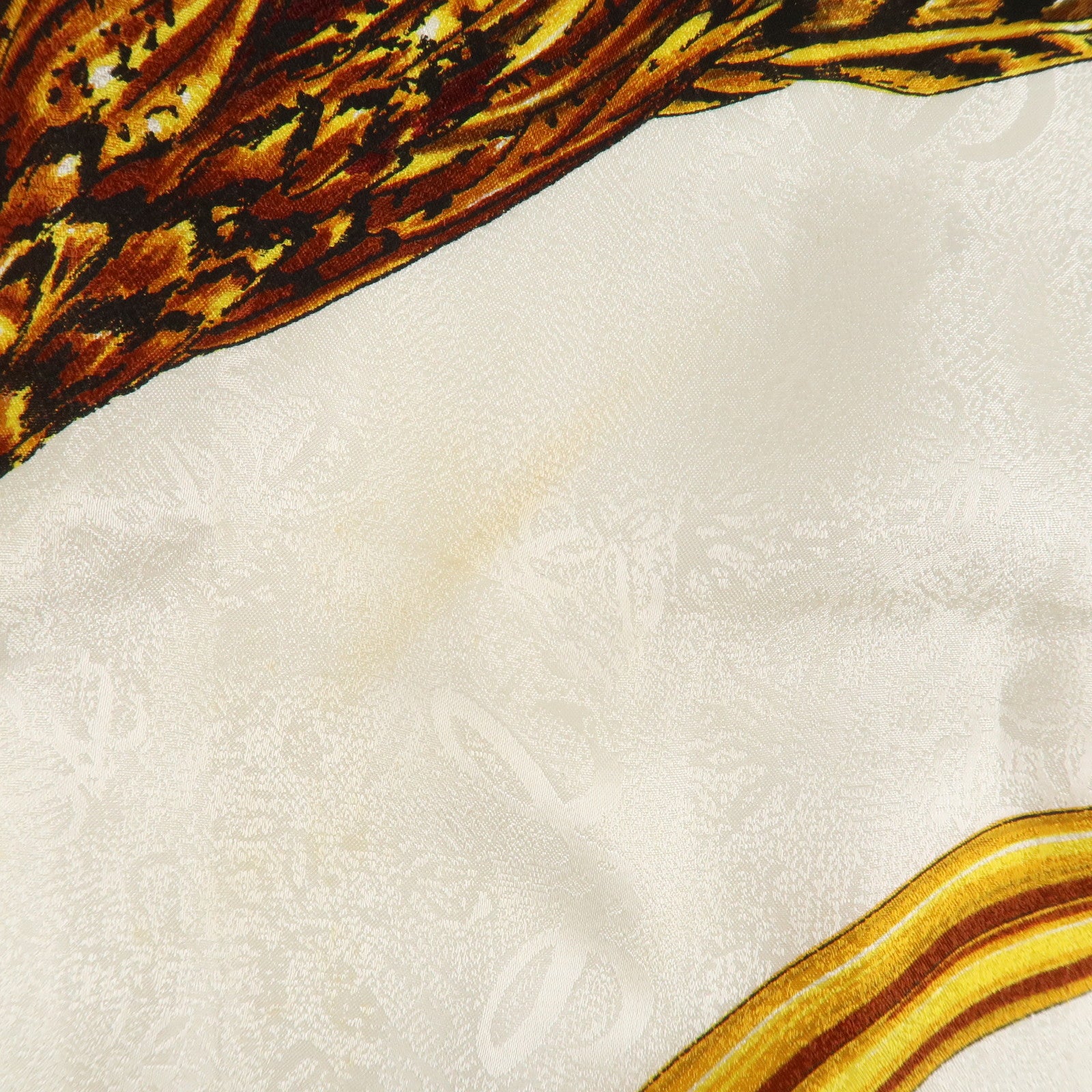 LOEWE Silk 100% Scarf Brown White