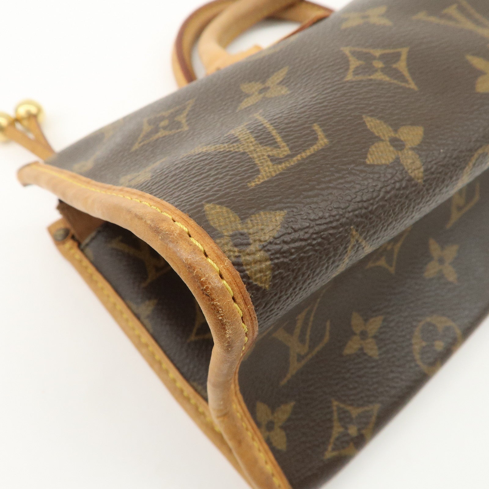 Louis Vuitton Monogram Popincourt Hand Bag Brown M40009 Used