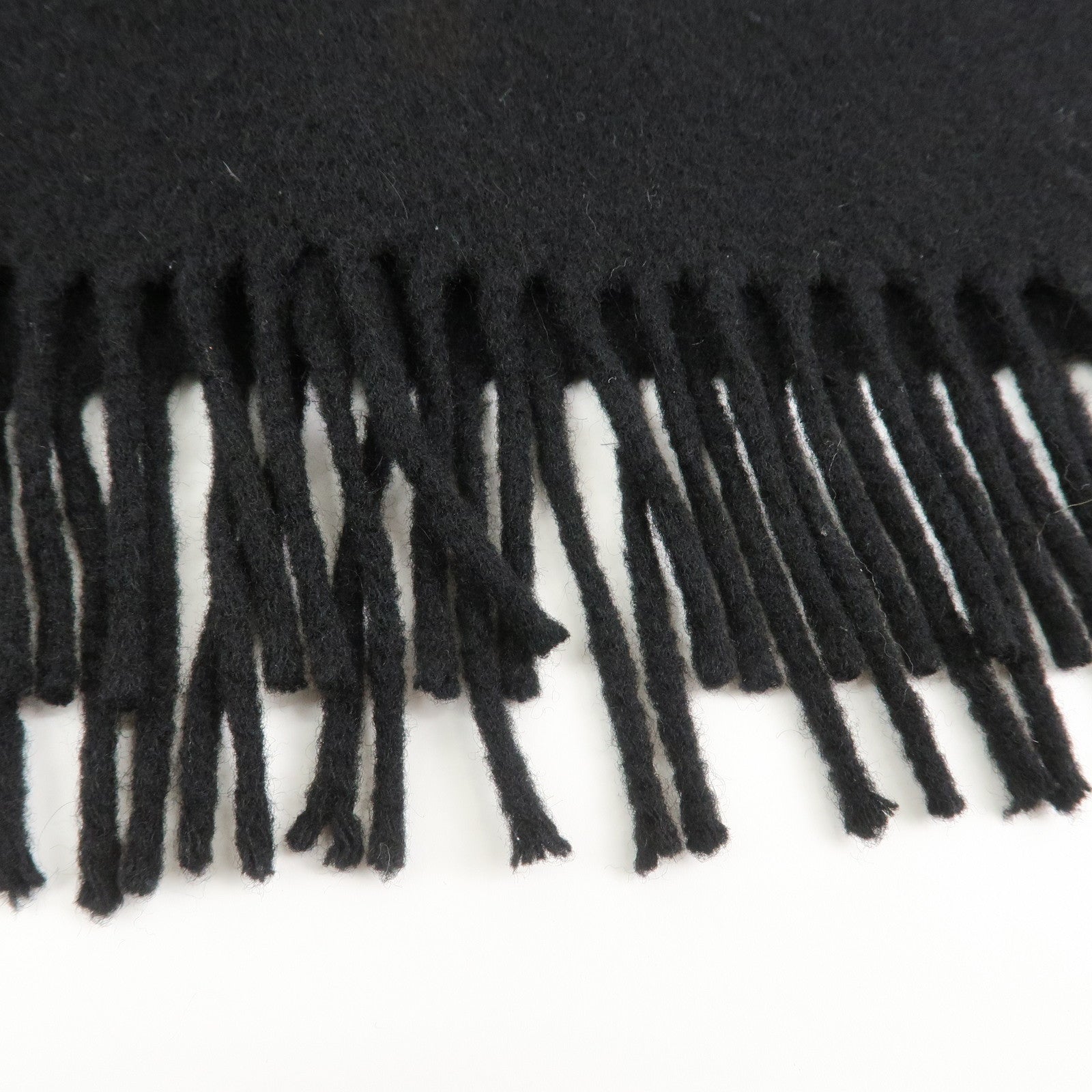 HERMES Cashmere 100% Scarf Stole Muffler Black