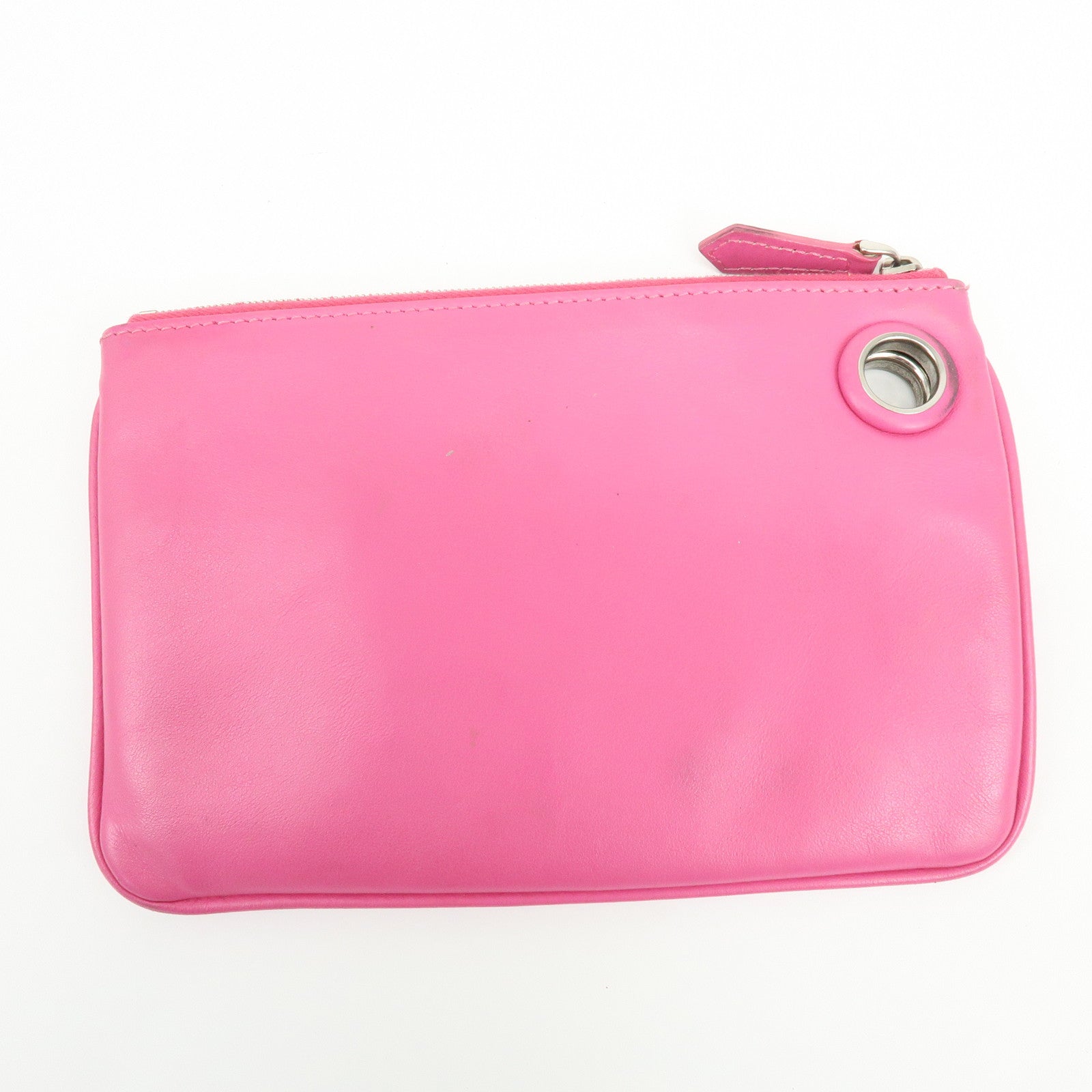 FENDI Zuccca F is FENDI Leather Velvet Triplette Clutch Bag 8BS001