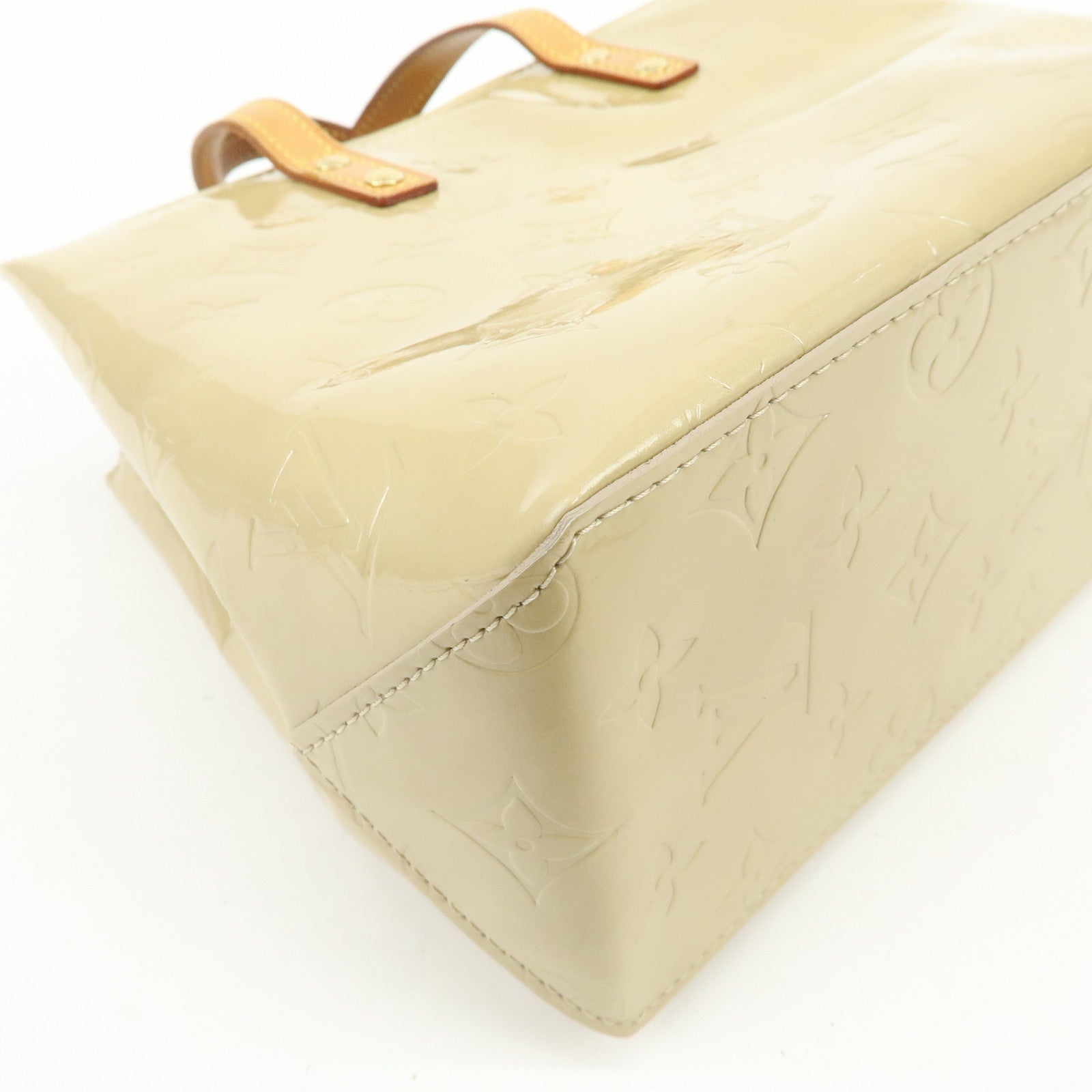 Louis Vuitton Monogram Vernis Reade PM Hand Bag Beige M91144