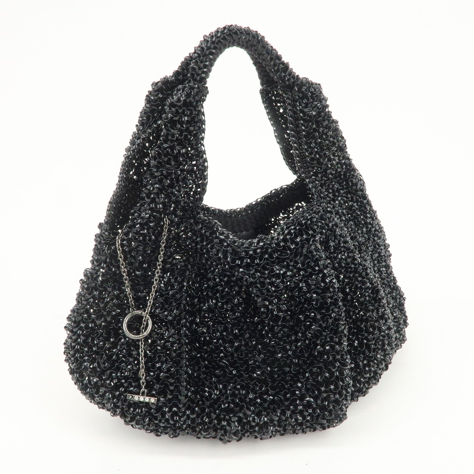 ANTEPRIMA Wire Bag PVC Hand Bag Tote Bag Shoulder Bag Black