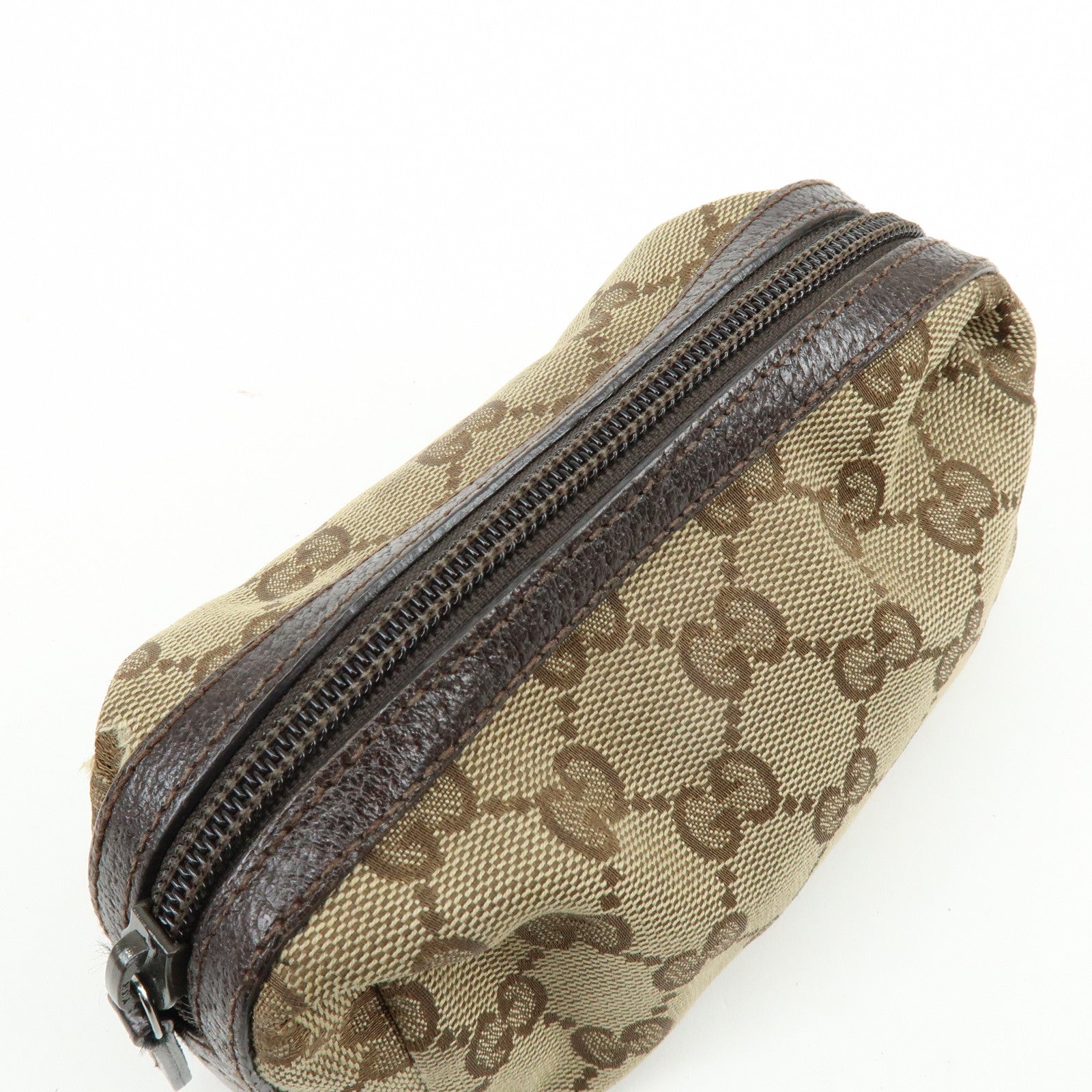 GUCCI PRADA MIUMIU Set of 3 Canvas Leather Pouch 29596/5N1681