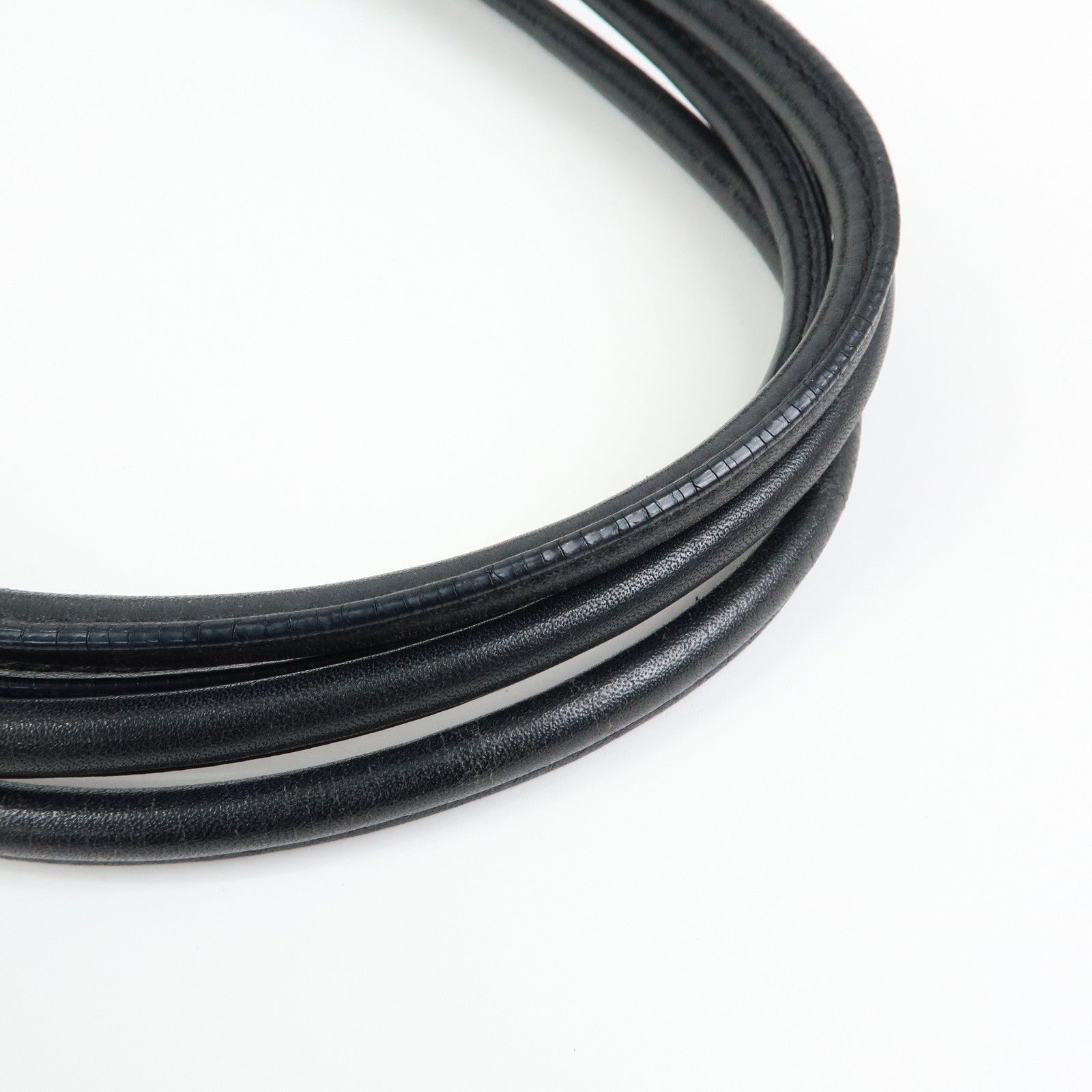 LOEWE Logo Studs Leather Shopper Tote Bag Shoulder Bag Black