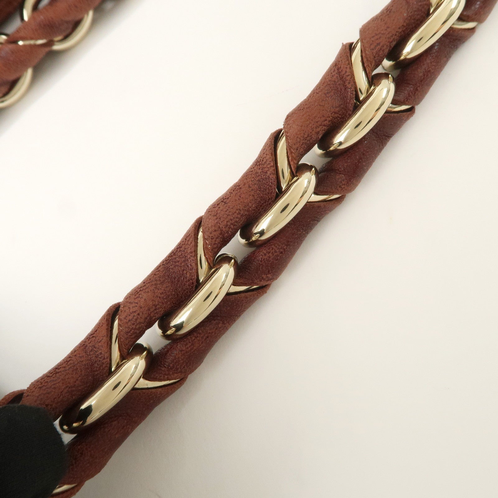 FENDI Mia Logo Leather Chain Tote Bag Shoulder Bag Bordeaux 8BR616