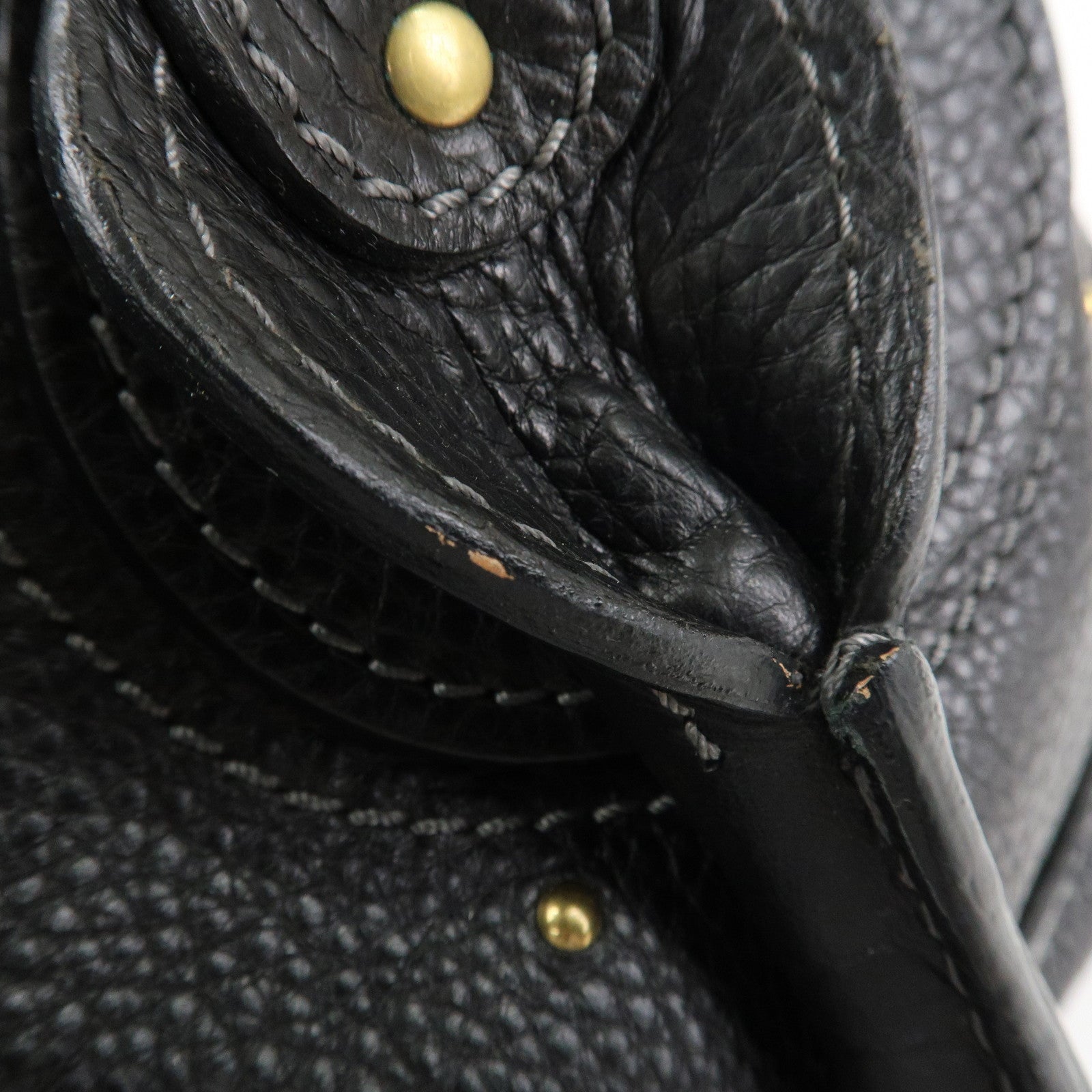 Chloe Paddington Leather Hand Bag Shoulder Bag Black Gold Hardware