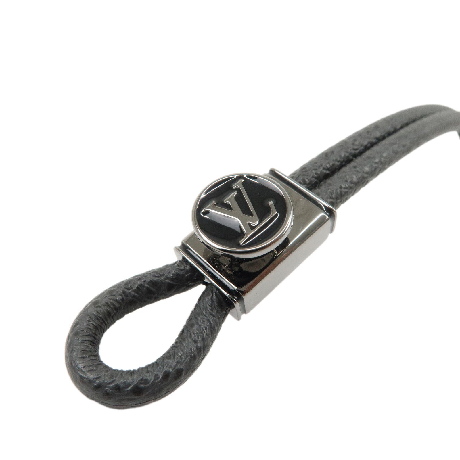 Louis Vuitton Monogram Eclipse Loop It Taiga Bracelet Black M6780D