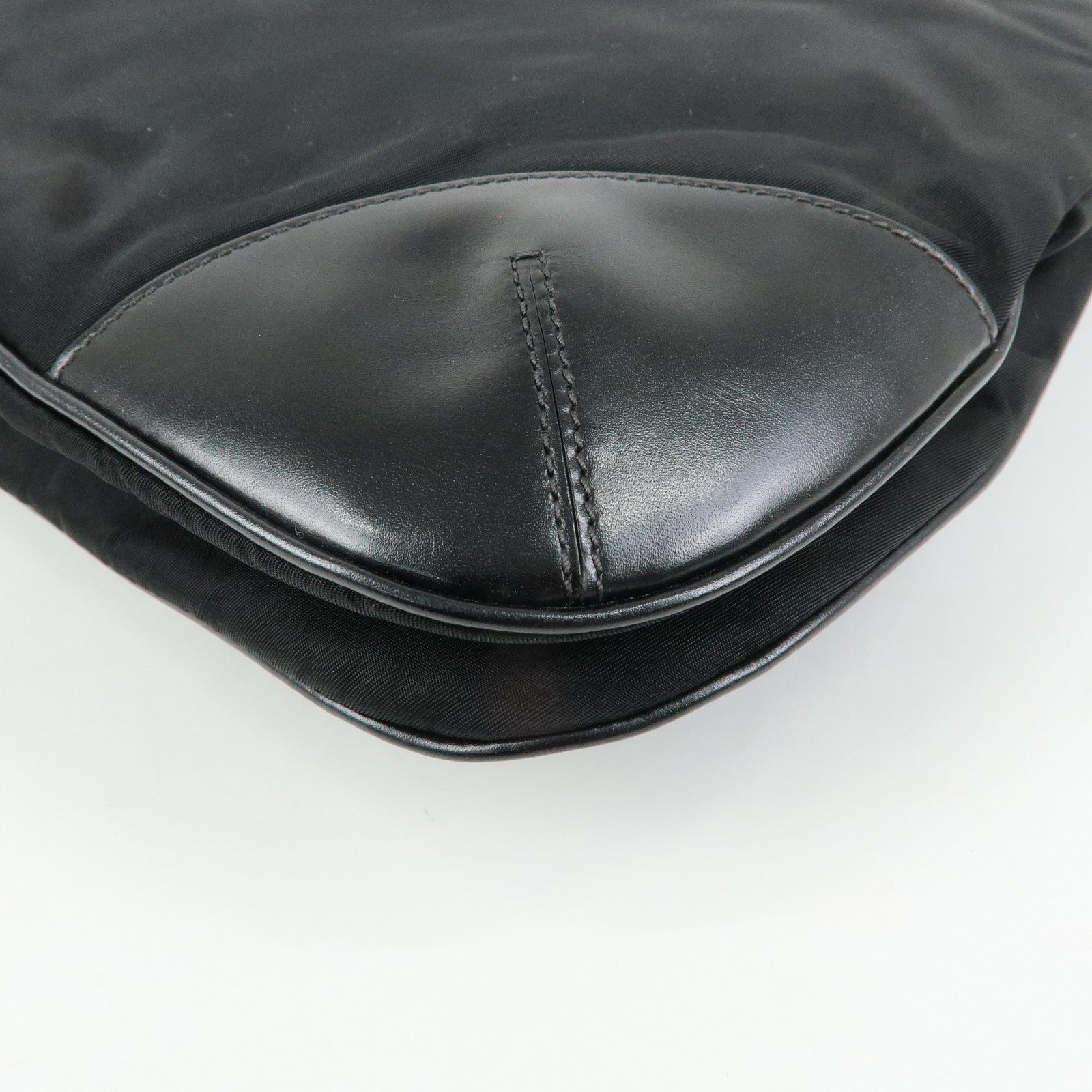 PRADA Triangle Logo Nylon Shoulder Crossbody Bag Black BT0326