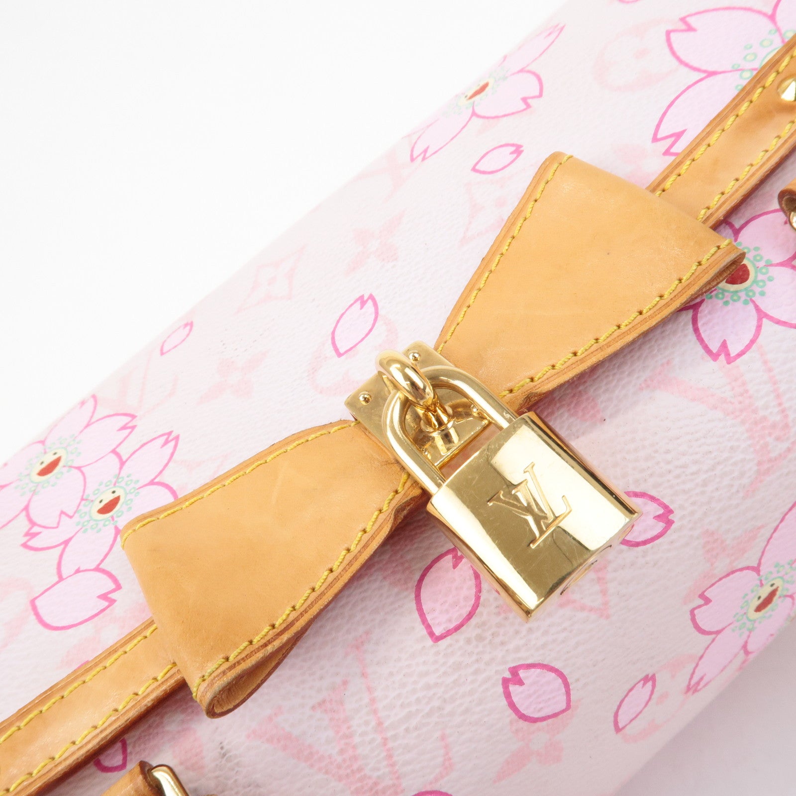 Louis Vuitton Monogram Cherry Blossom Papillon Hand Bag Rose M92010 Used