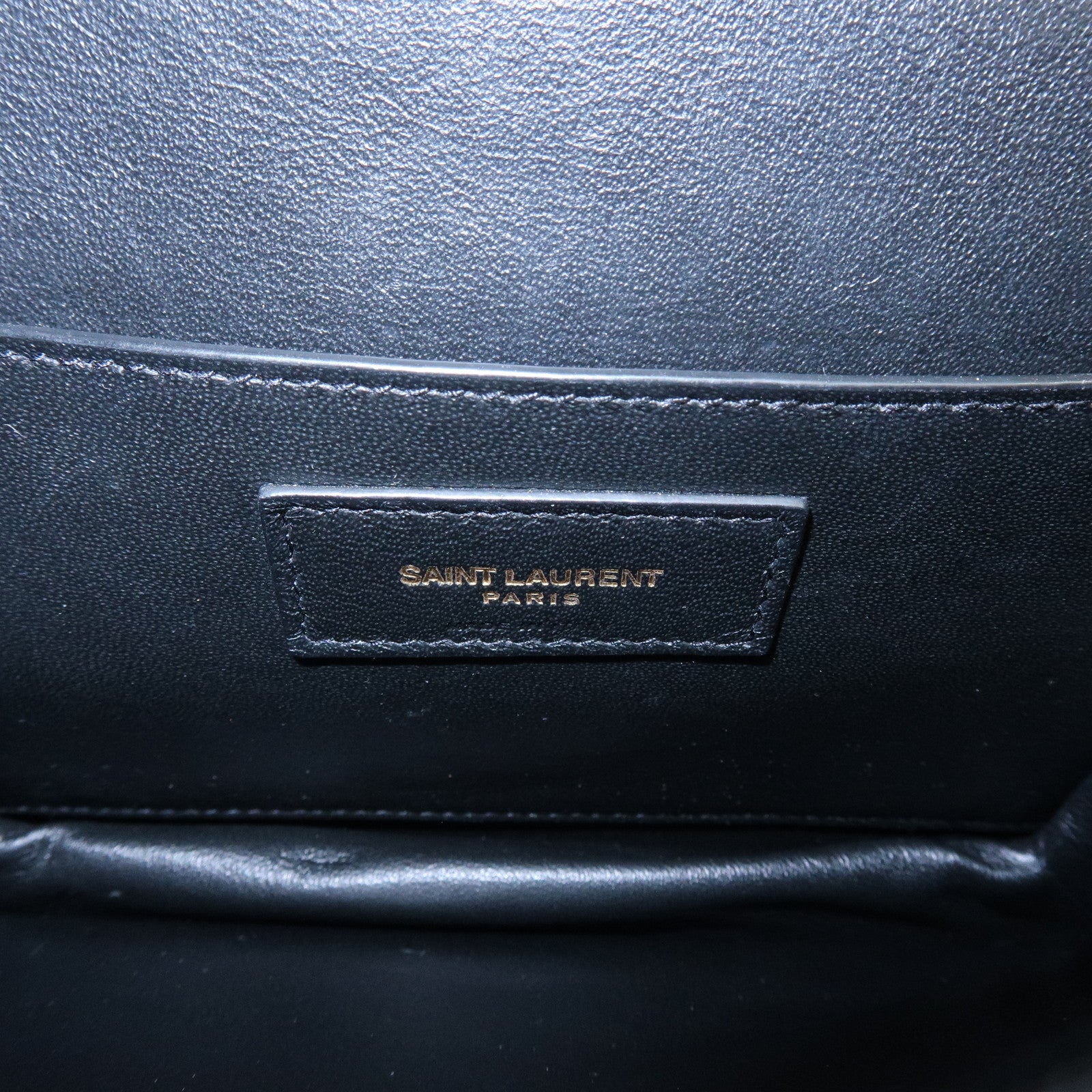 SAINT LAURENT PARIS Le Monogram Suede Leather Shoulder Bag Black