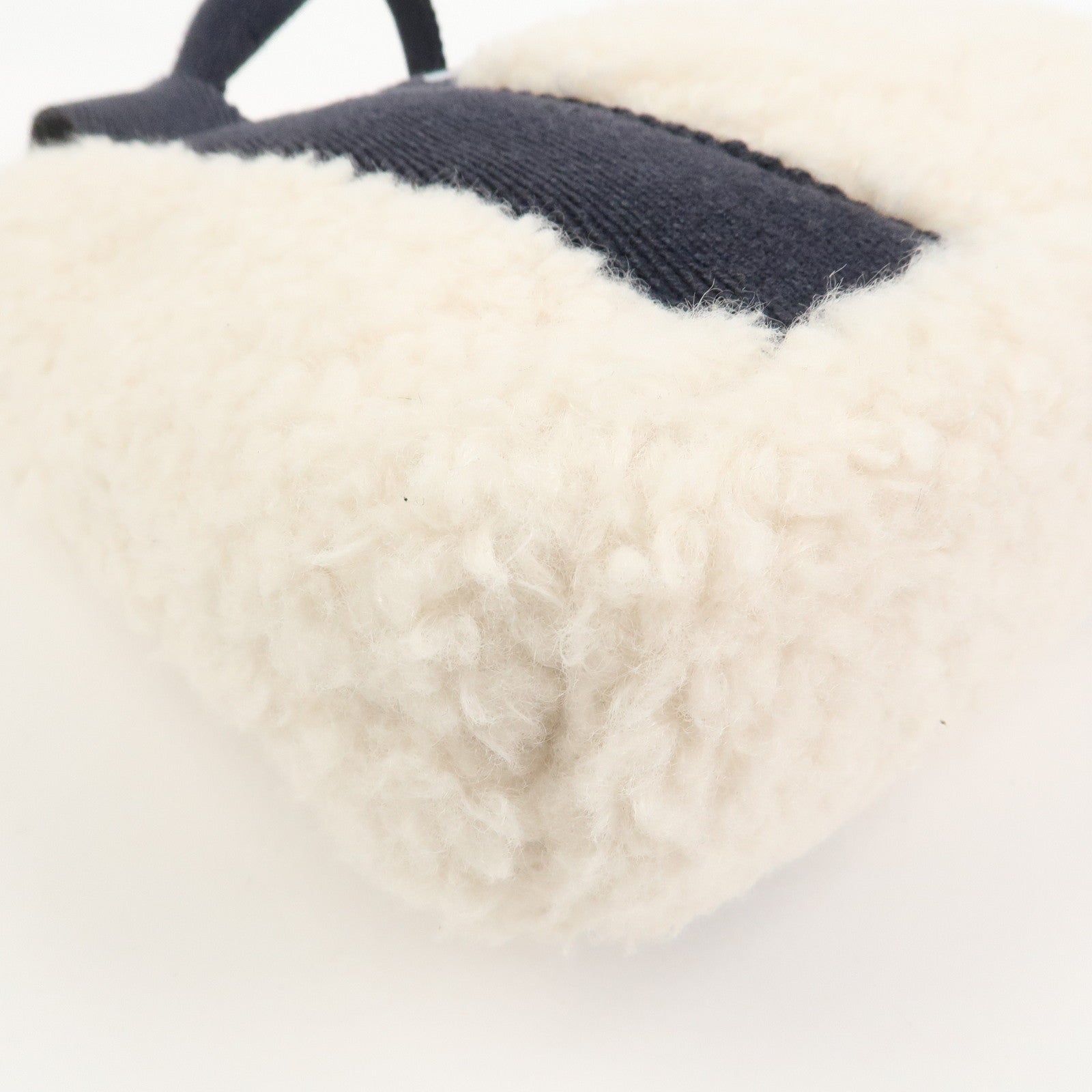 Chloe Fur Leather 2Way Bag Shoulder Bag Hand Bag Ivory Navy