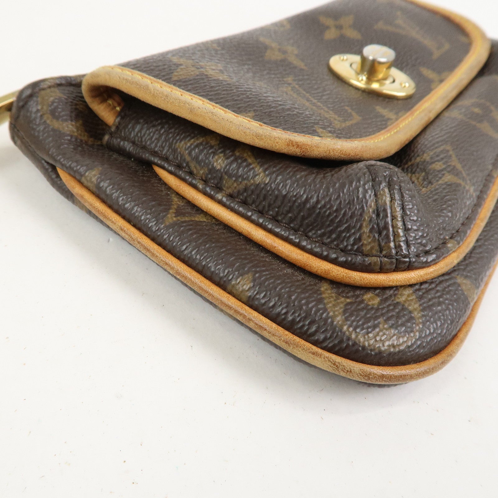 Louis Vuitton Monogram Pochette Tikal Pouch Purse Brown M60019