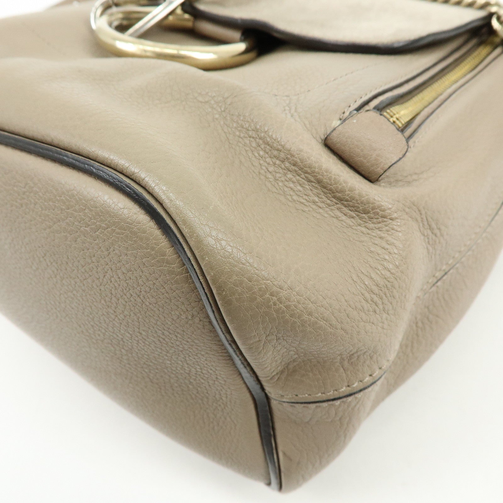 Chloe Faye Suede Leather Backpack Rucksack Greige