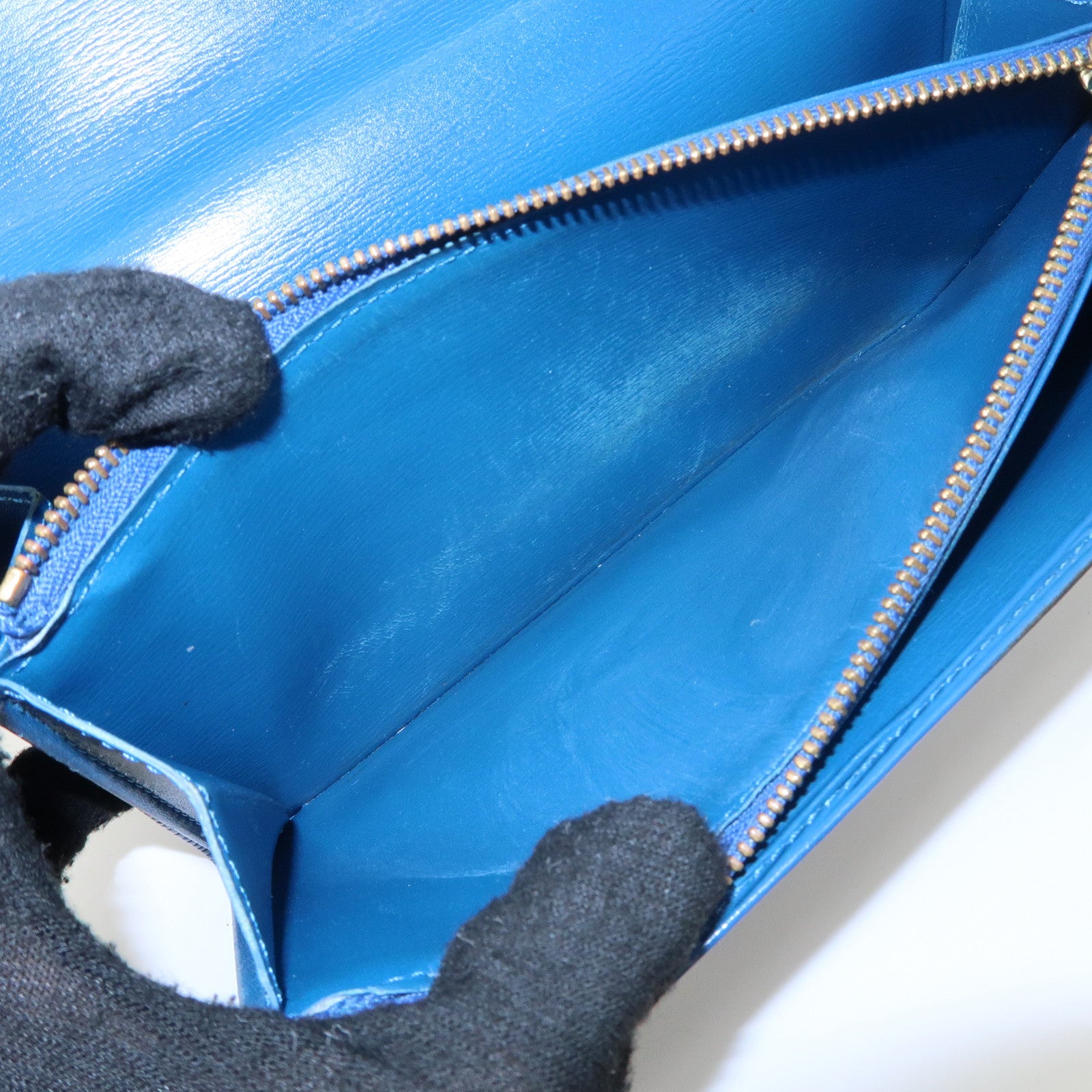 Louis Vuitton Epi Set of 3 Long Wallet Blue Green M63574 M63575 Used