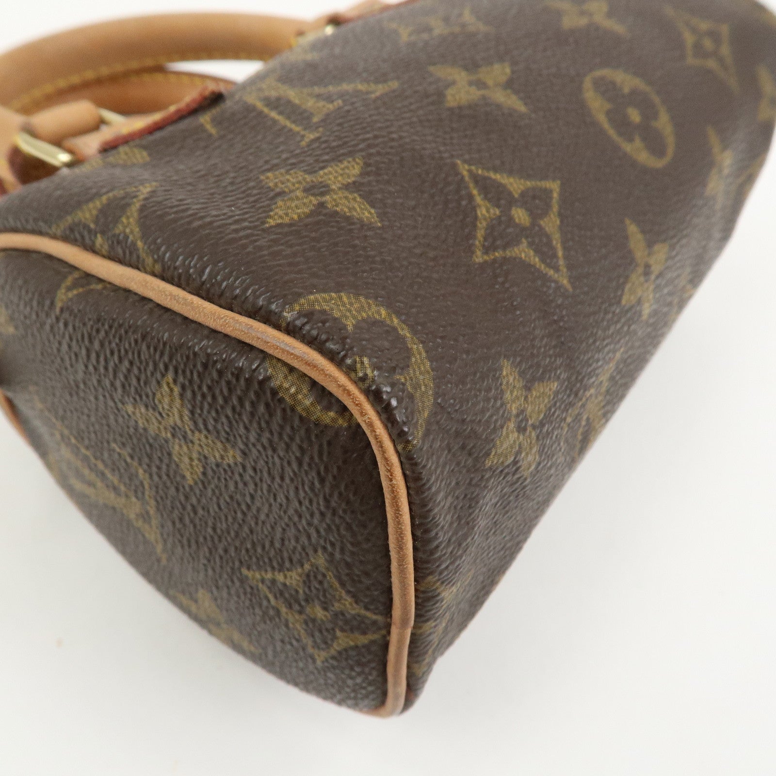 Louis Vuitton Monogram Mini Speedy Hand Bag Brown M41534