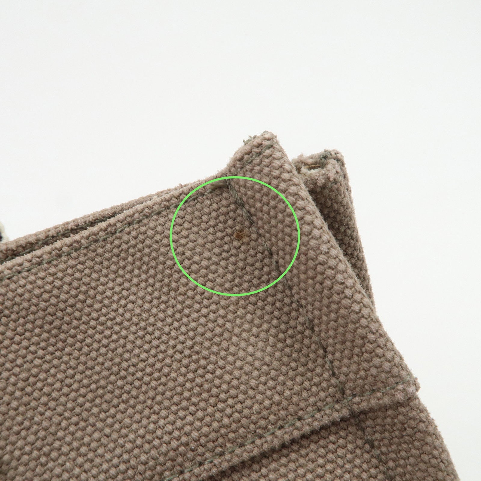 HERMES Cannes PM Canvas Tote Bag Hand Bag Beige