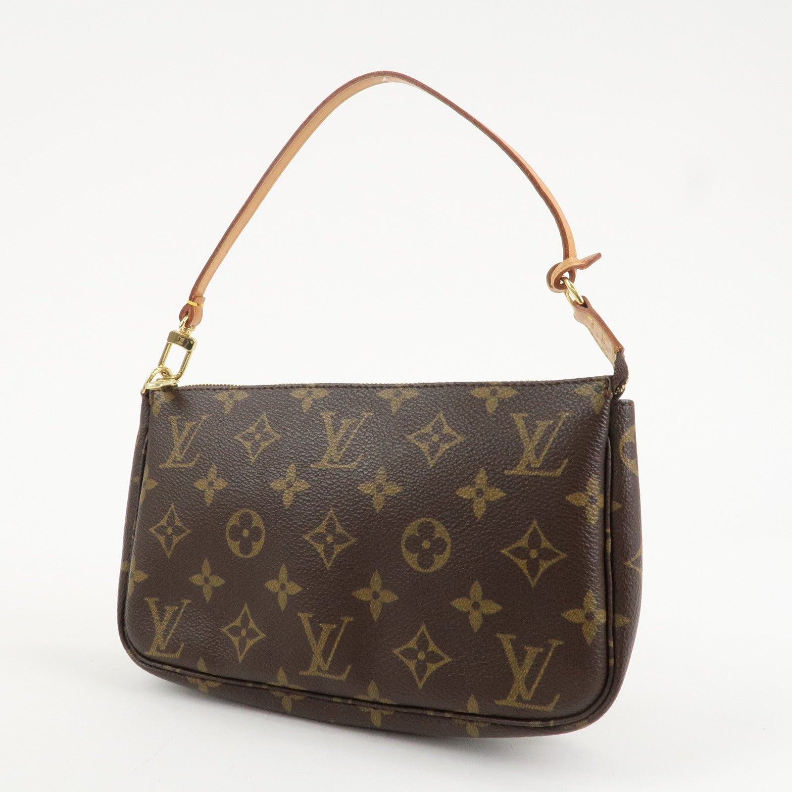 Louis Vuitton Monogram Pochette Accessoires Hand Bag Brown M51980 Used