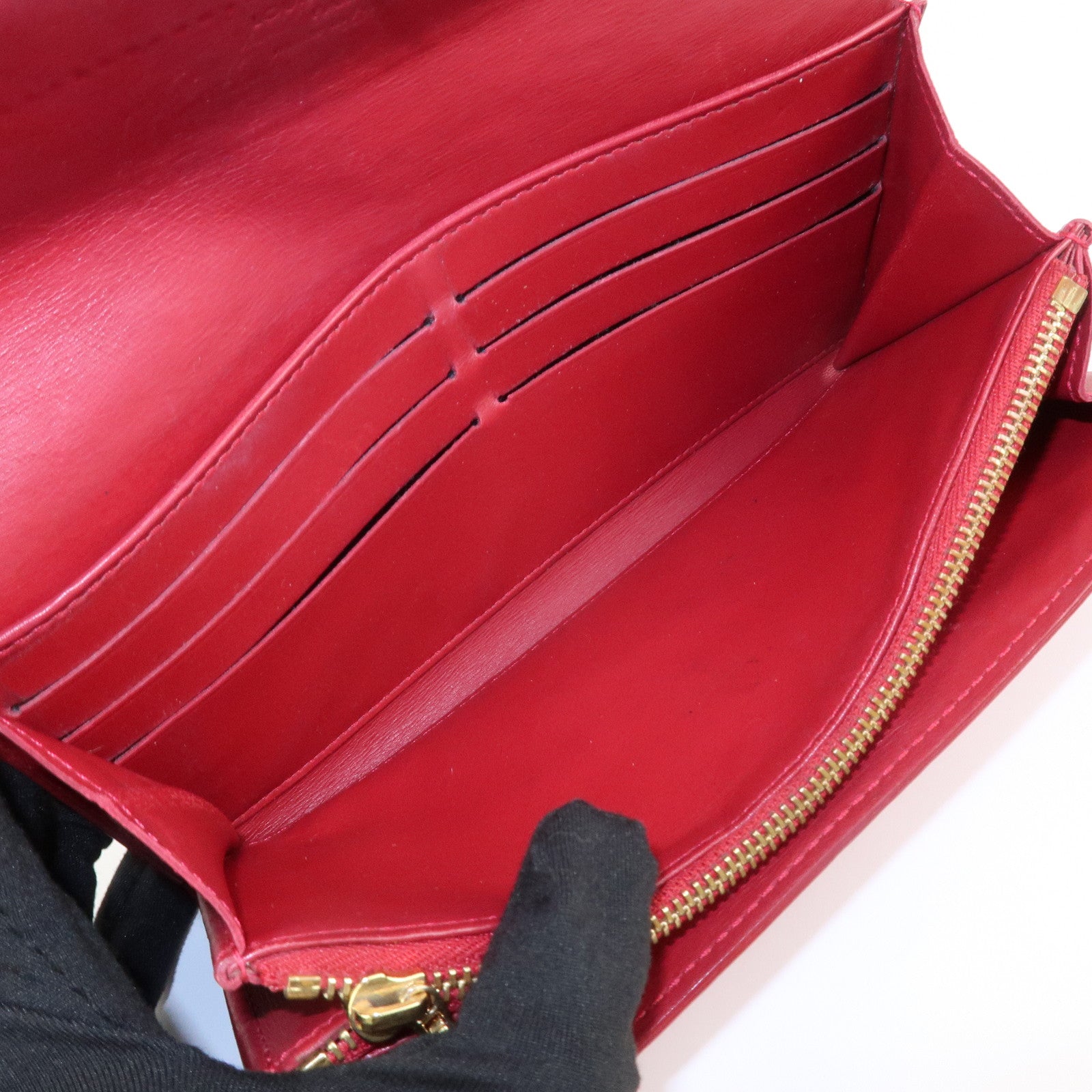 Louis Vuitton Monogram Vernis Leather Wallet Pomme d'Amour M93530 Used