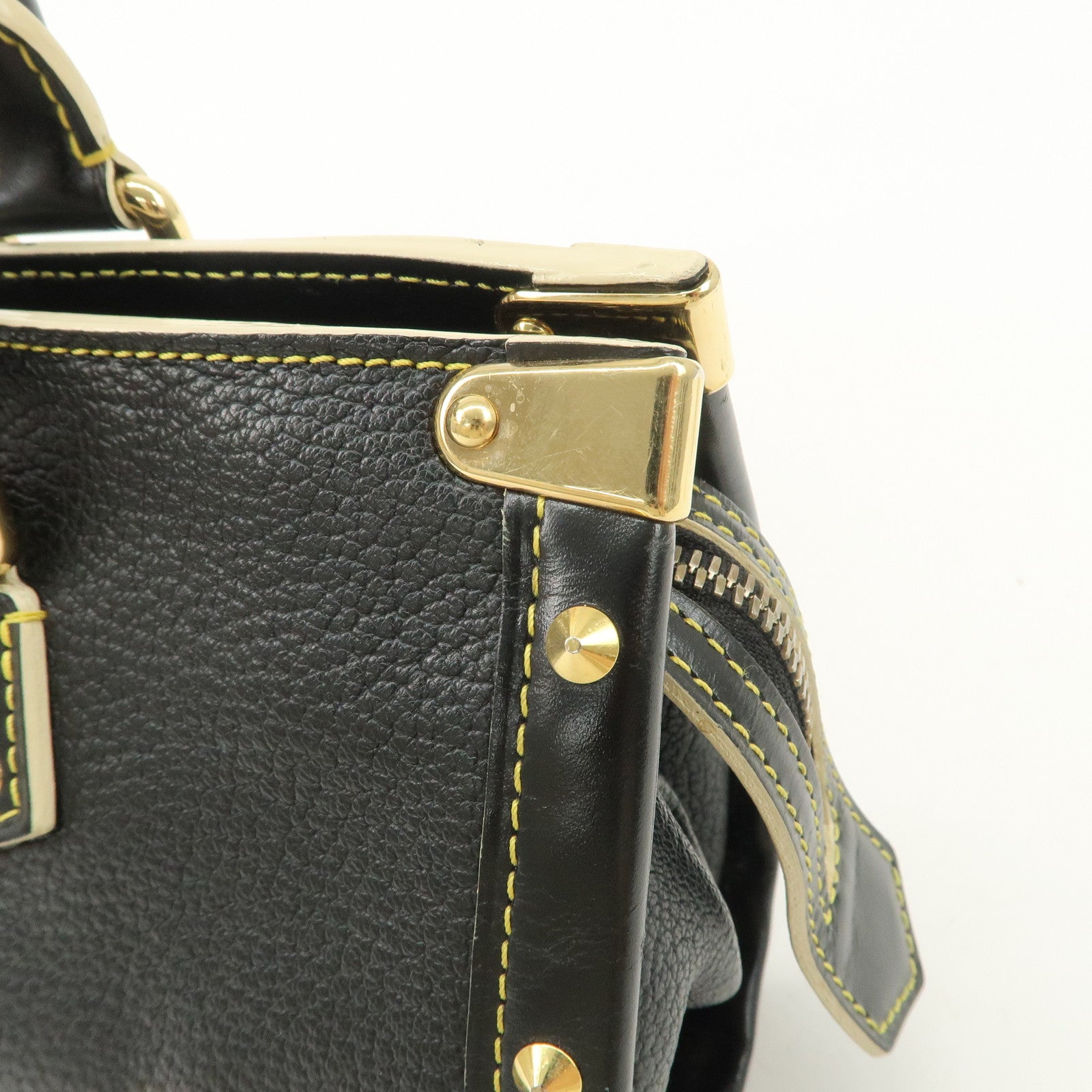 Louis Vuitton Suhari Leather Epanui PM Hand Bag Noir M91851 Used