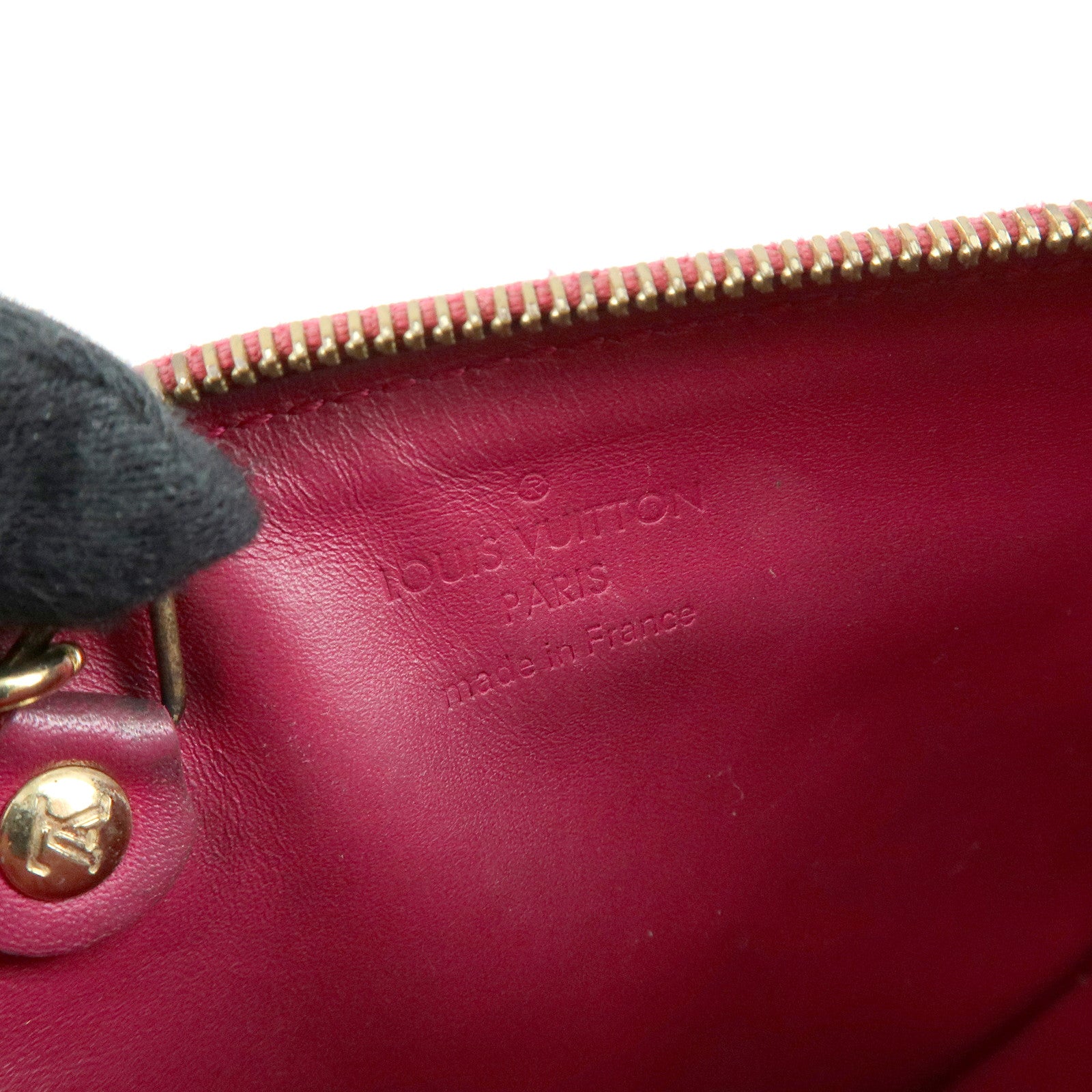 Louis Vuitton Monogram Vernis Pochette Cles NM Coin Case Red M90214