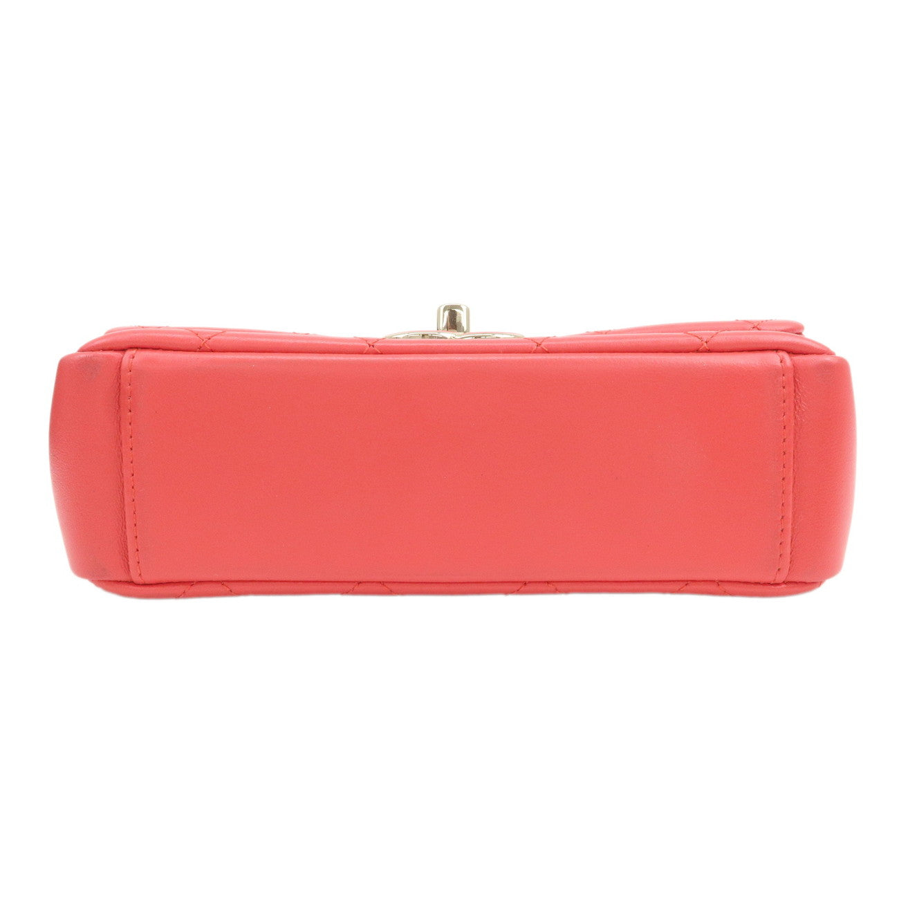 CHANEL Mini Matelasse Lamb Skin Chain Shoulder Crossbody Bag Pink