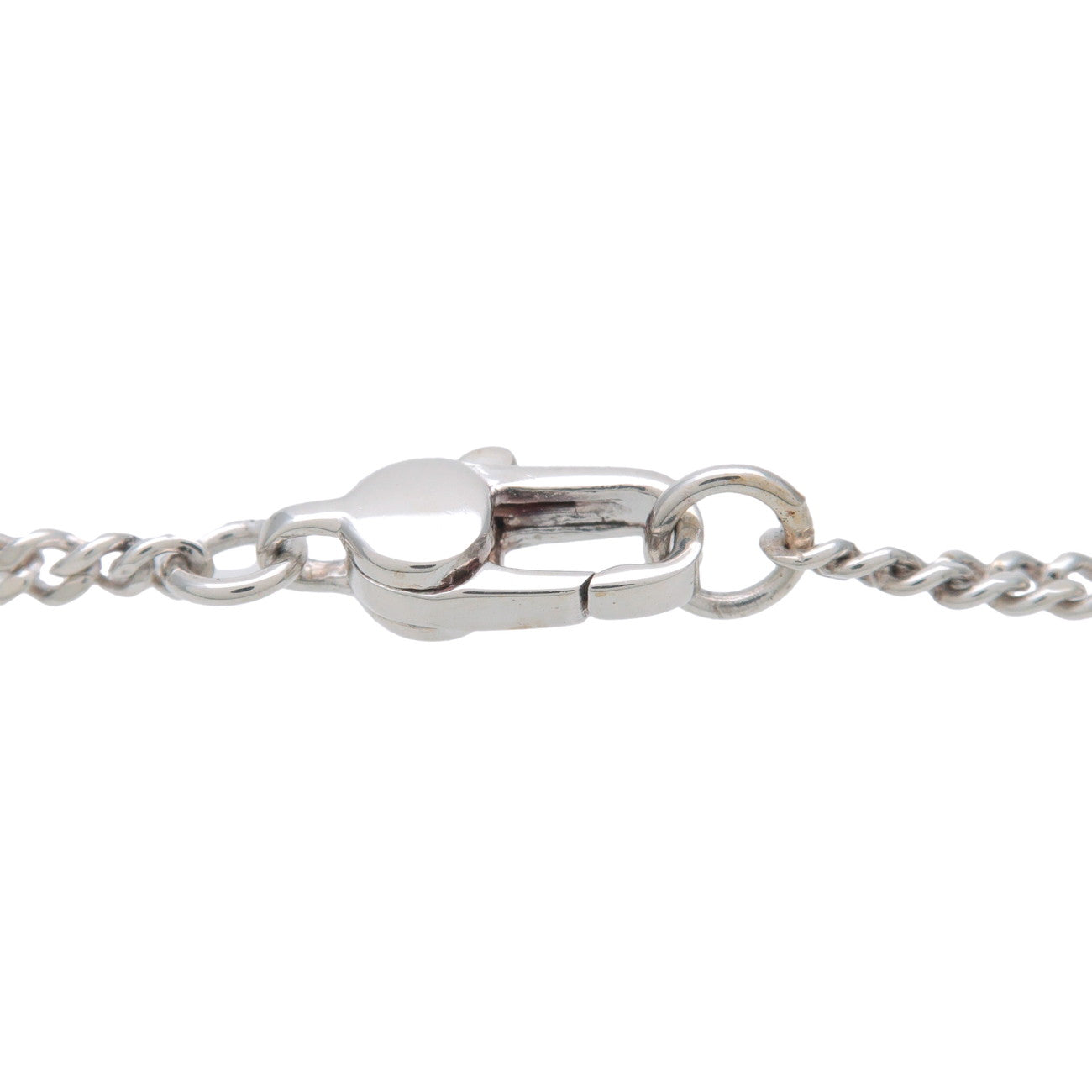 GUCCI Logo Knot Heart Necklace Sv925 Silver 313463