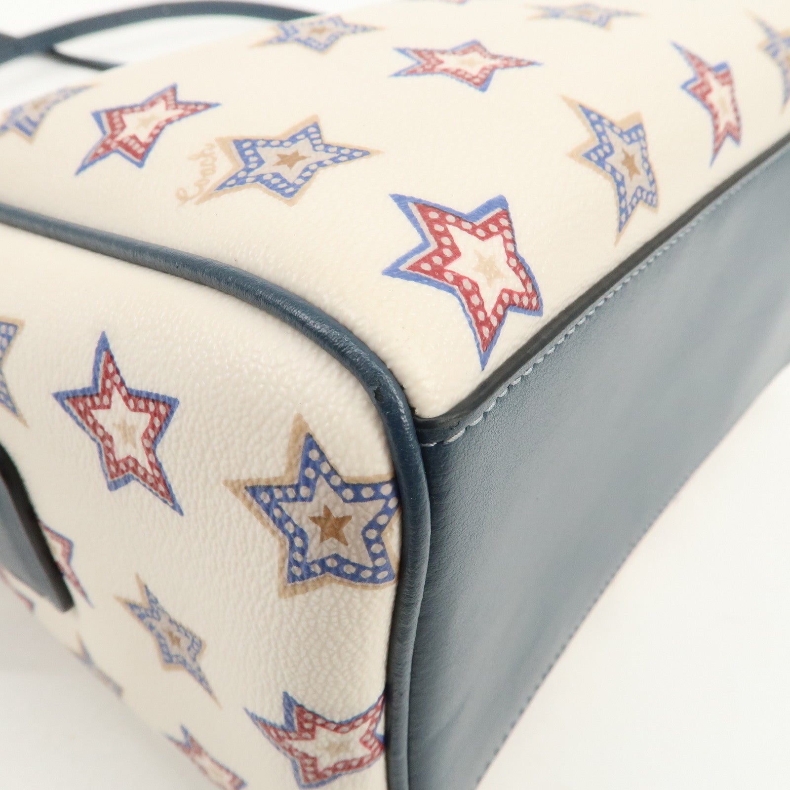 COACH PVC Leather 2Way Shoulder Bag Hand Bag Star White