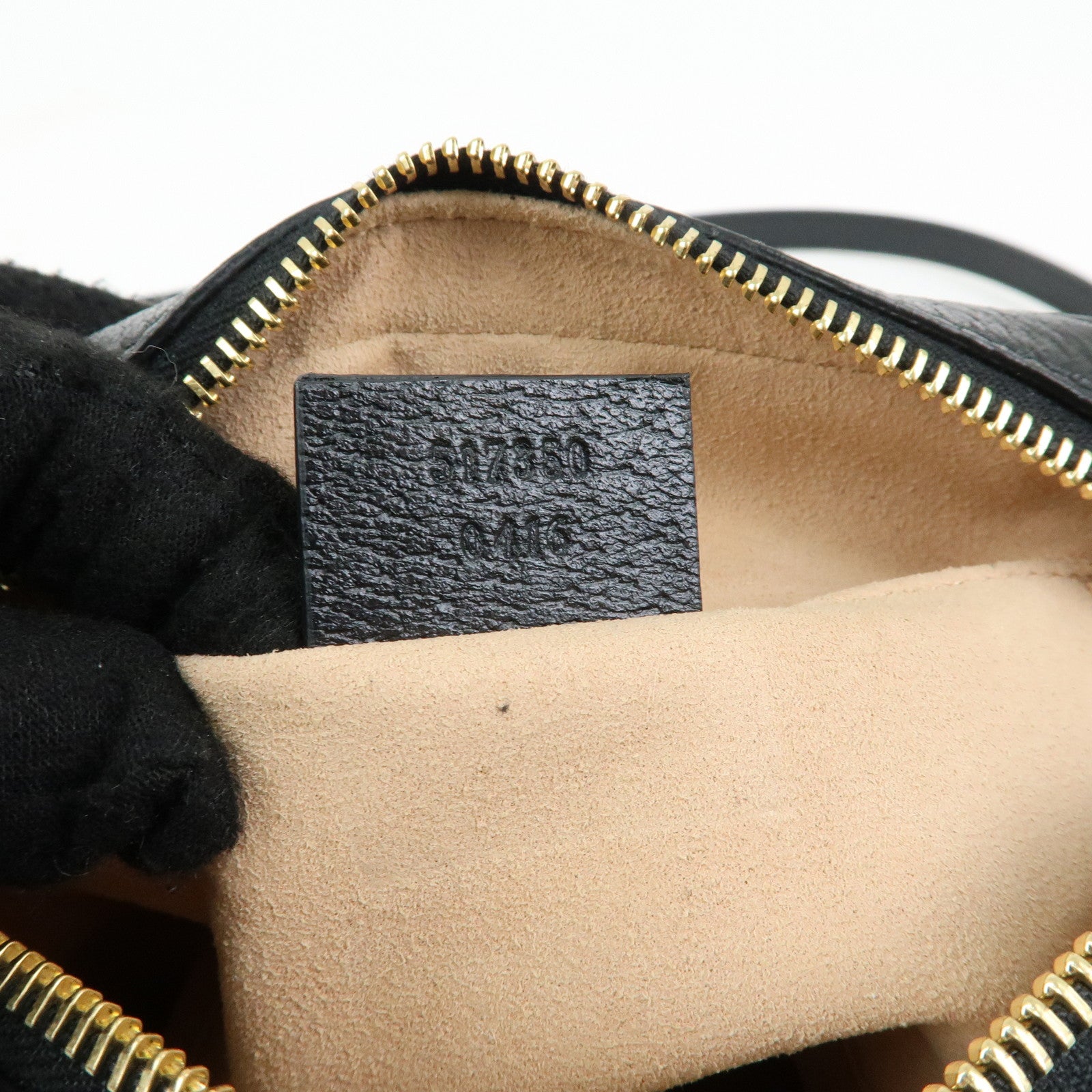 GUCCI Ophidia Sherry Leather Shoulder Crossbody Bag Black 517350