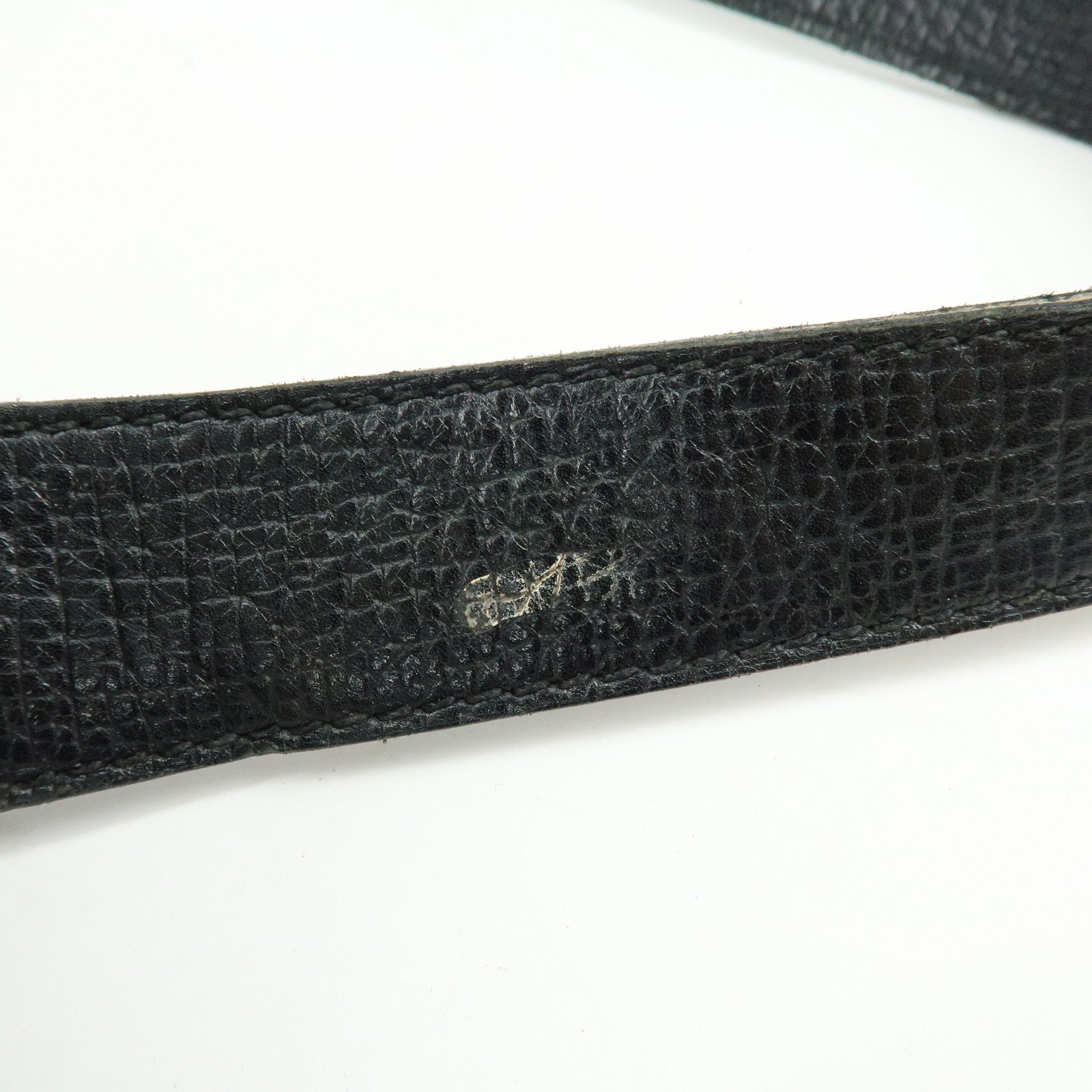 LOEWE Embossed Leather Shoulder Bag Hand Bag Black