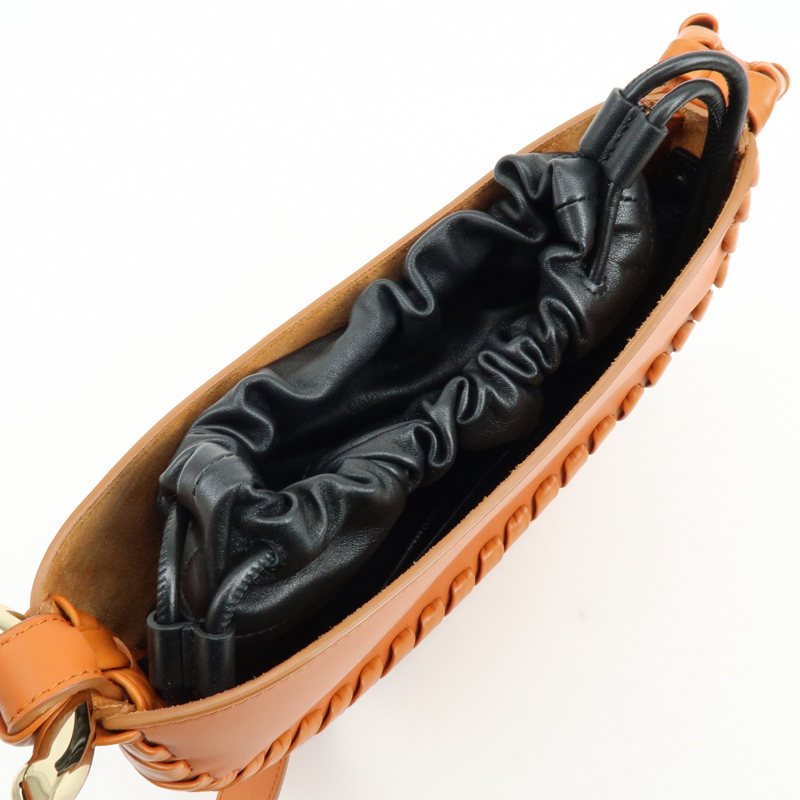 Chloe Mate Leather Shoulder Bag Crossbody Bag Orange